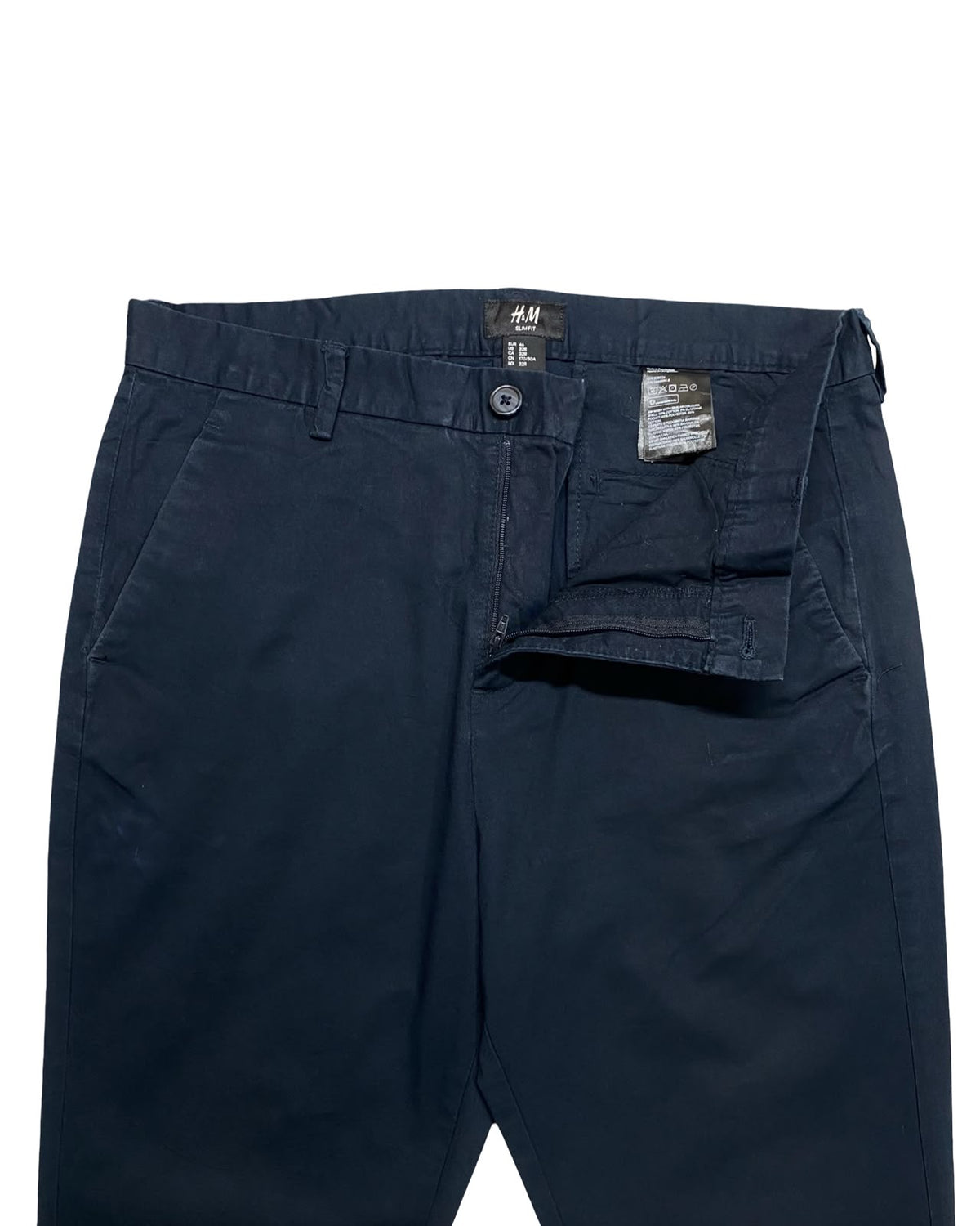 H&M Navy Blue Slim Fit Chinos