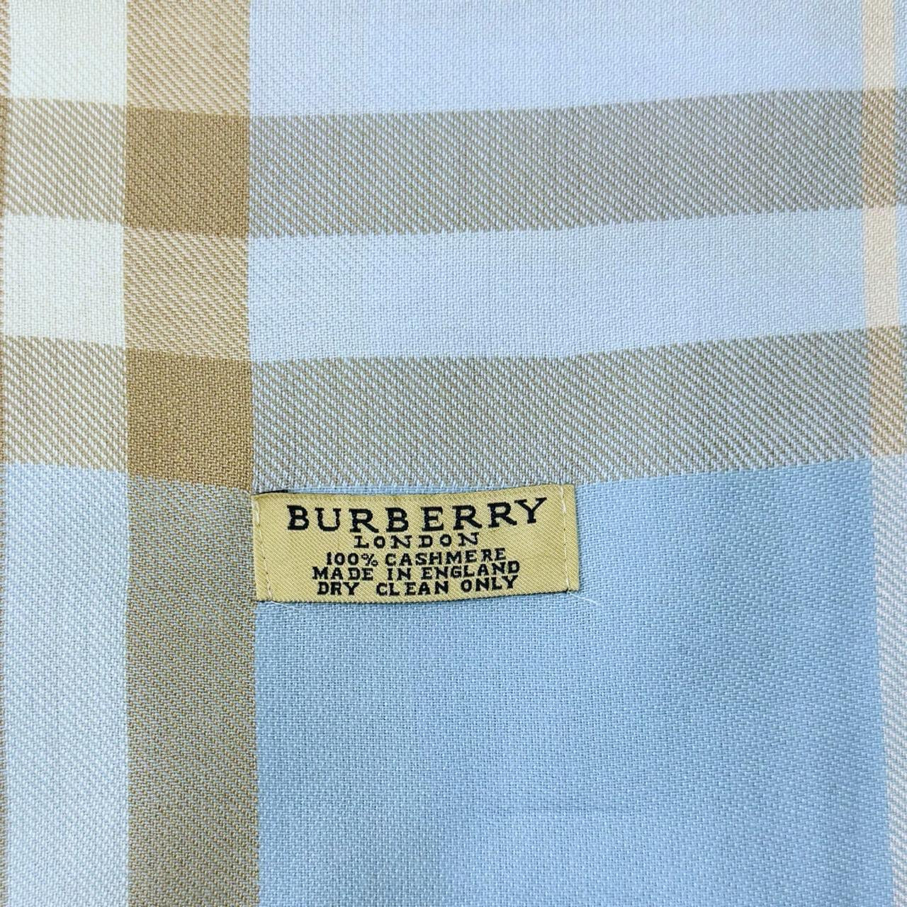 Burberry Light Blue Nova Check Shawl - 100% Cashmere (0017)