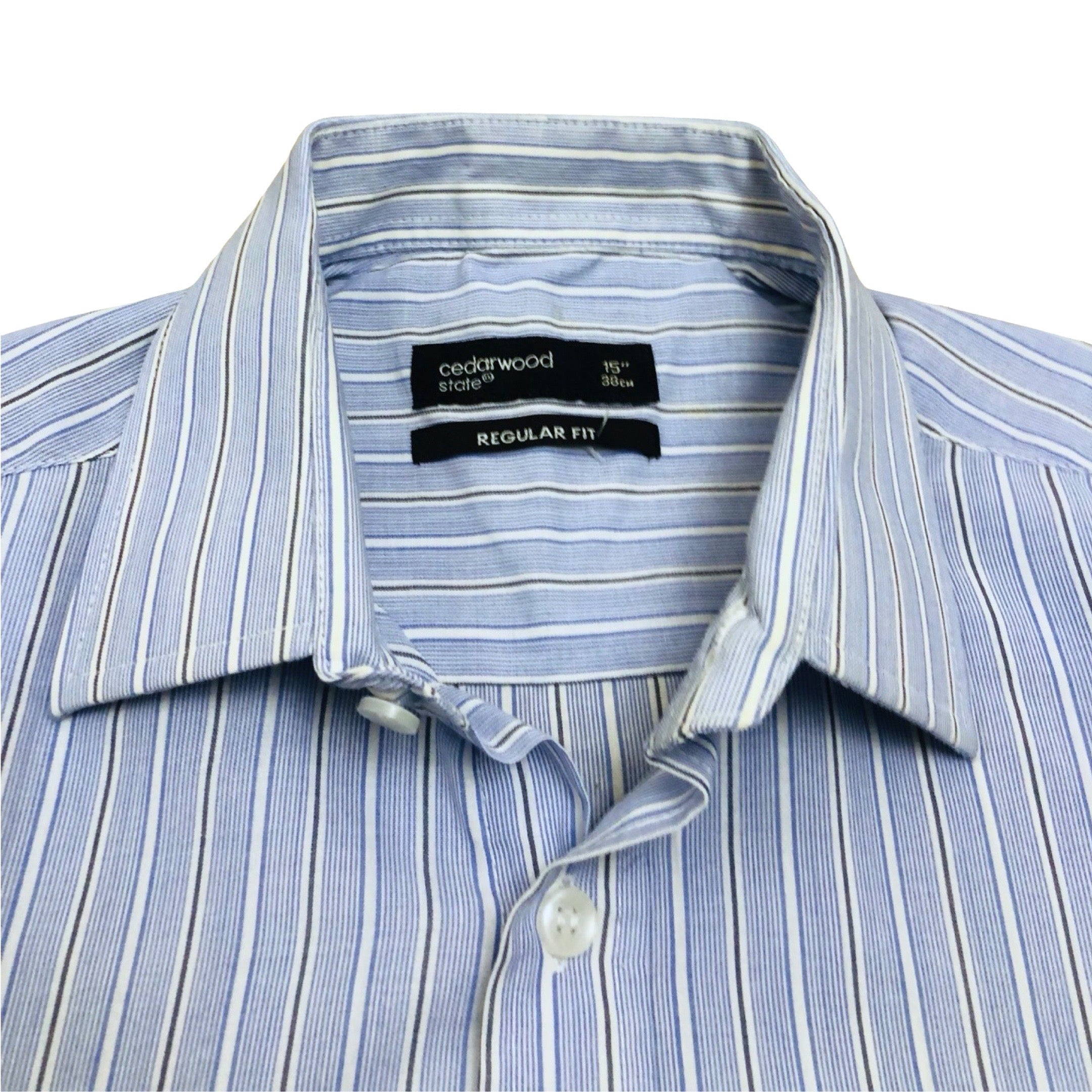 Cedar Wood State Sky Blue & Black Stripes  Small | Clearance Sale
