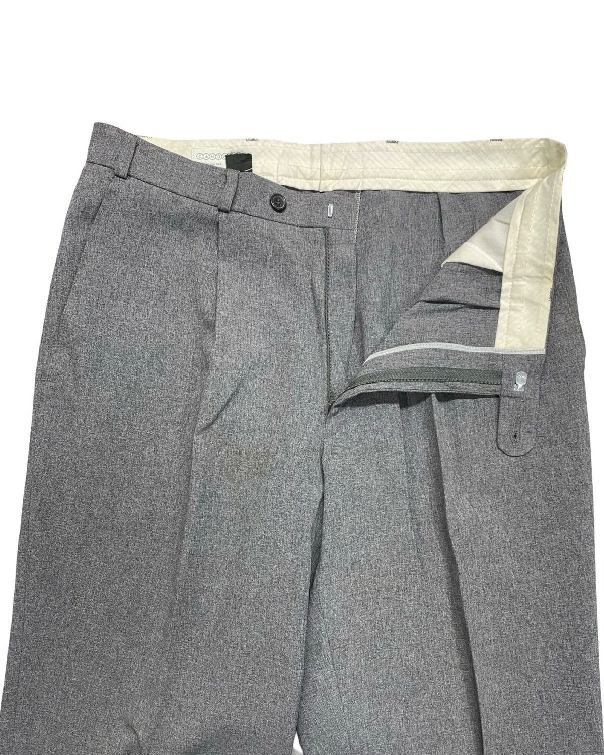 Canda Gray Pleated Dress Trousers