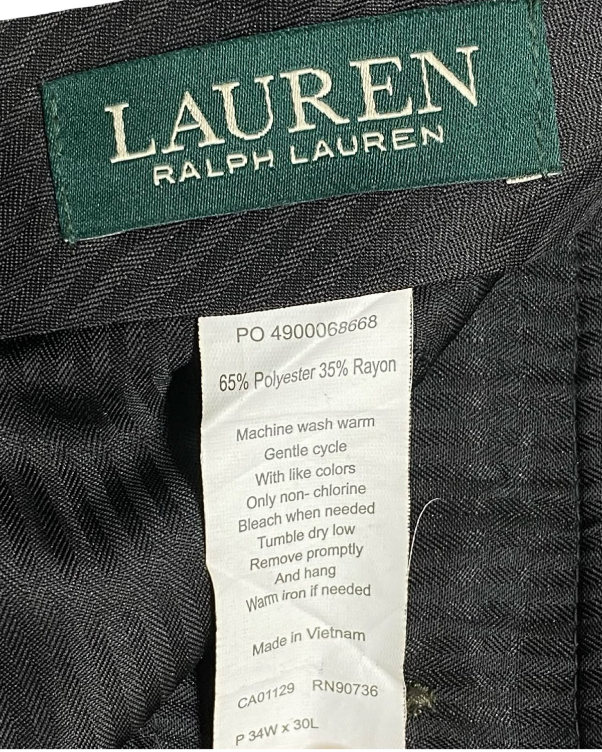 Ralph Lauren Black Dress Trousers