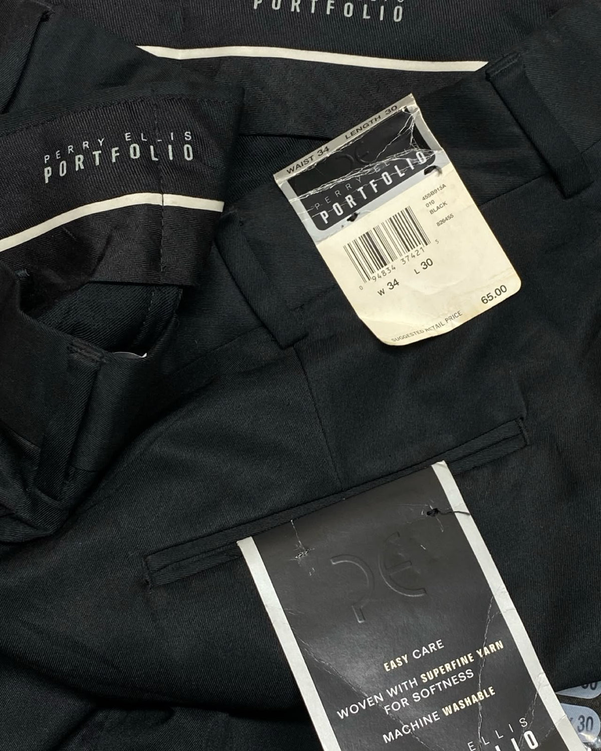 Perry Ellis Portfolio Black Dress Trousers
