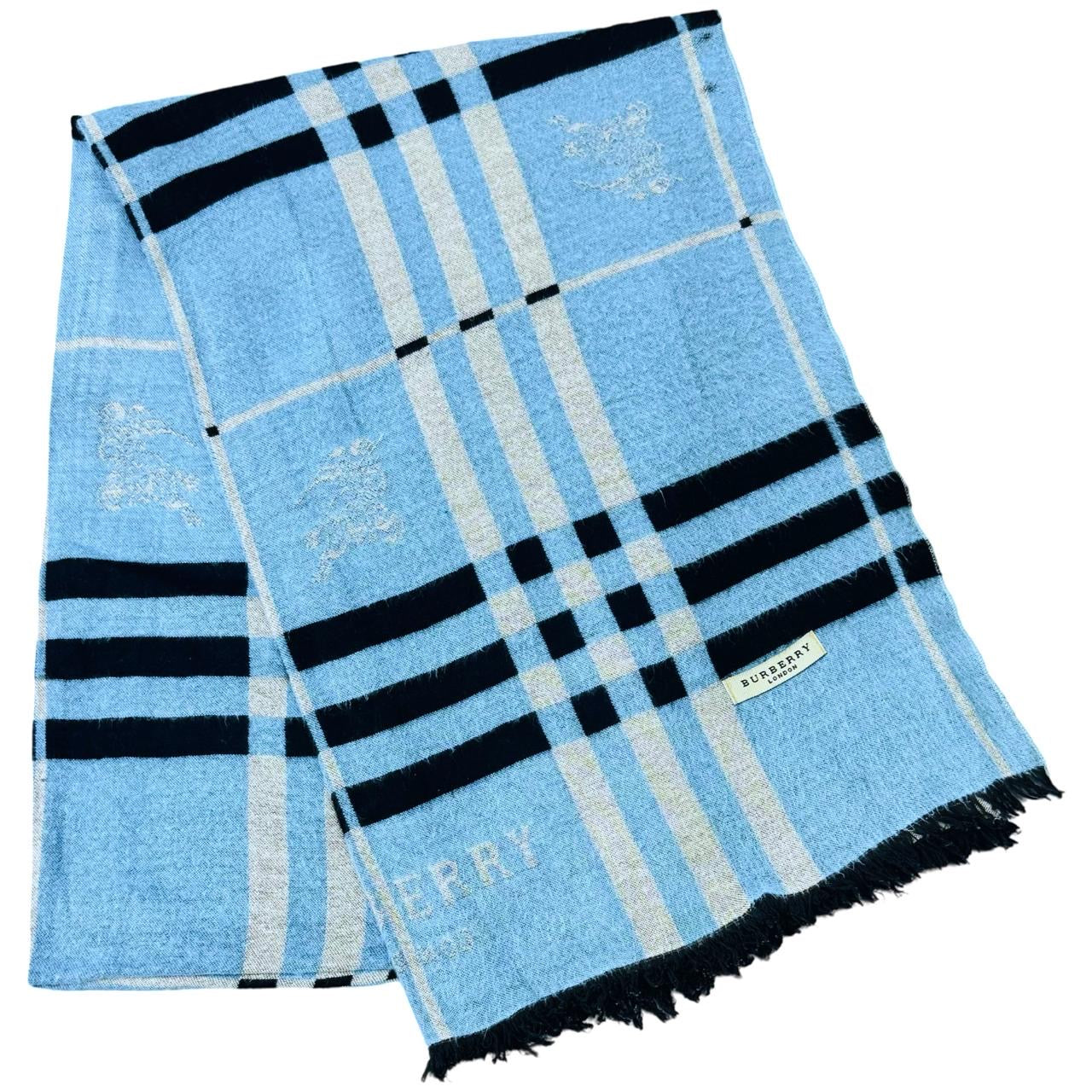 Burberry Sky Blue Nova Check Shawl (0018)