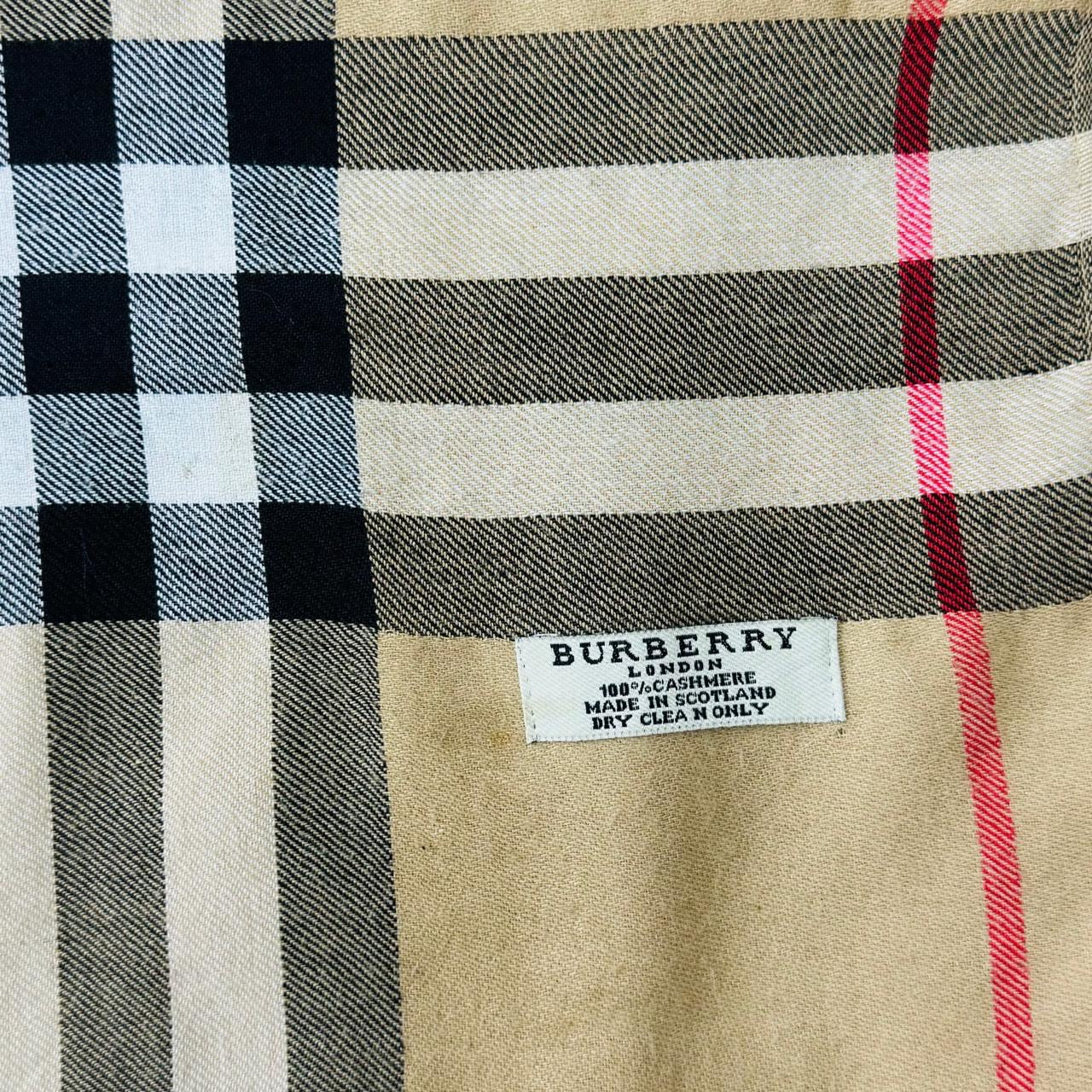 Burberry Beige Nova Check Shawl - 100% Cashmere (0034)