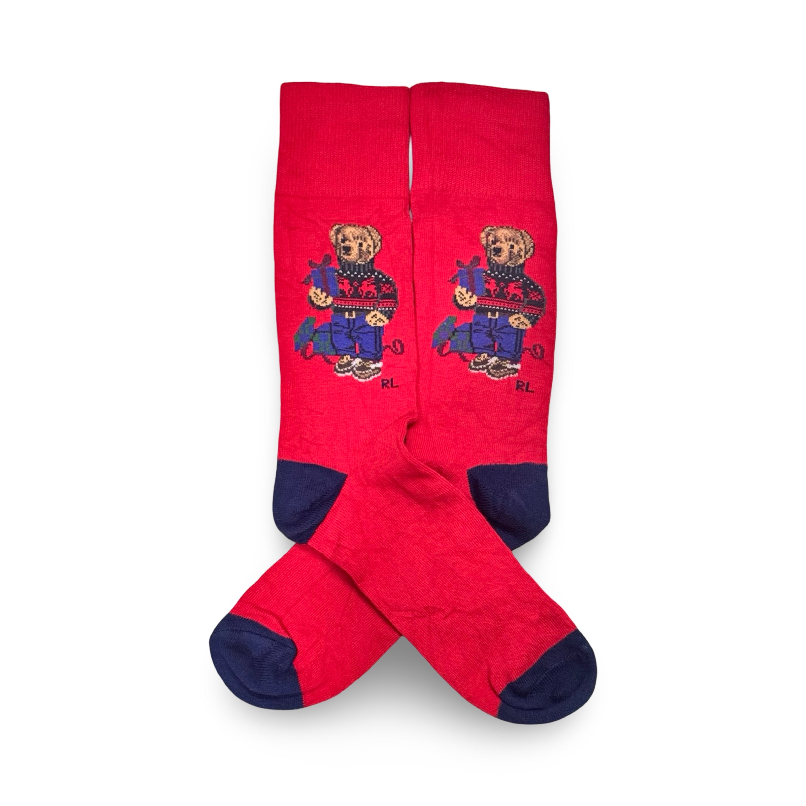 Polo Ralph Lauren Red Festive Bear Socks