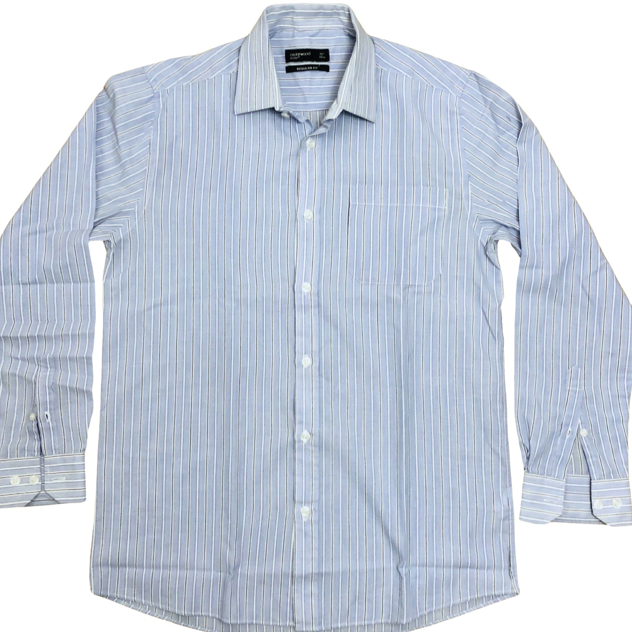 Cedar Wood State Sky Blue & Black Stripes  Small | Clearance Sale