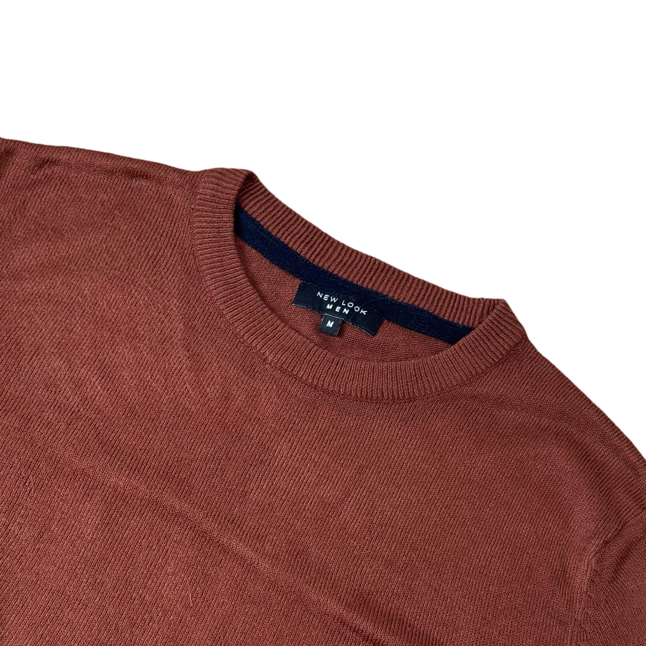 New Look Rust Knitted Crew Neck | Medium