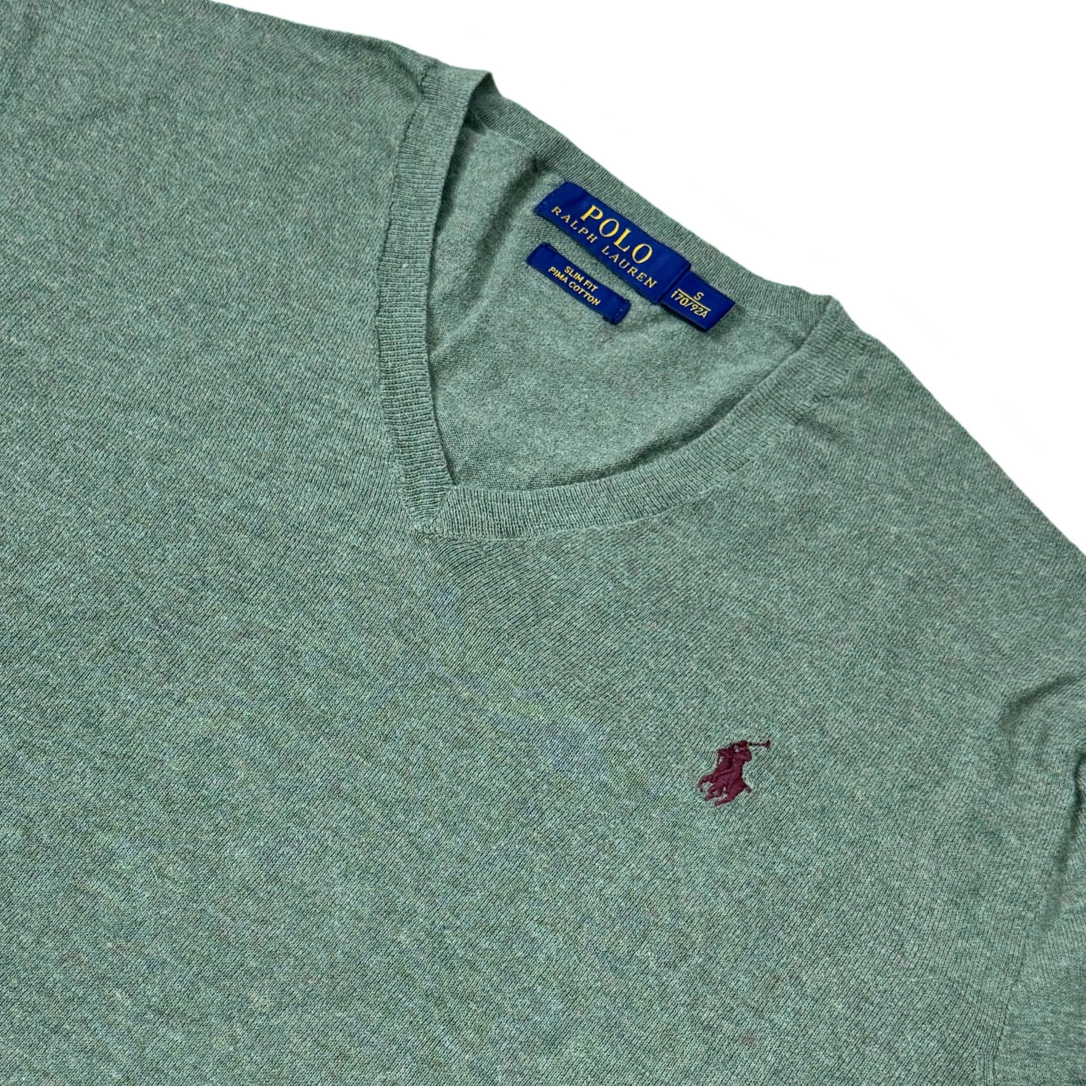 Ralph Lauren Olive Green V-Neck | Small