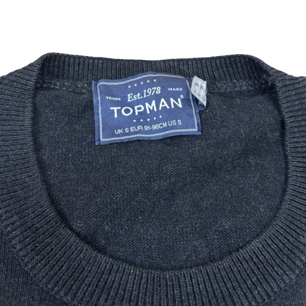 TOPMAN Dark Grey Crew Neck | Small