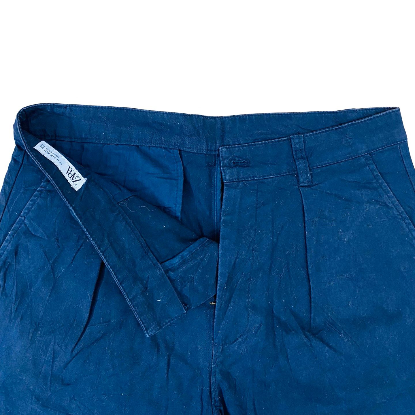 Navy Blue Cotton Chino [Waist 34” Length 38”]