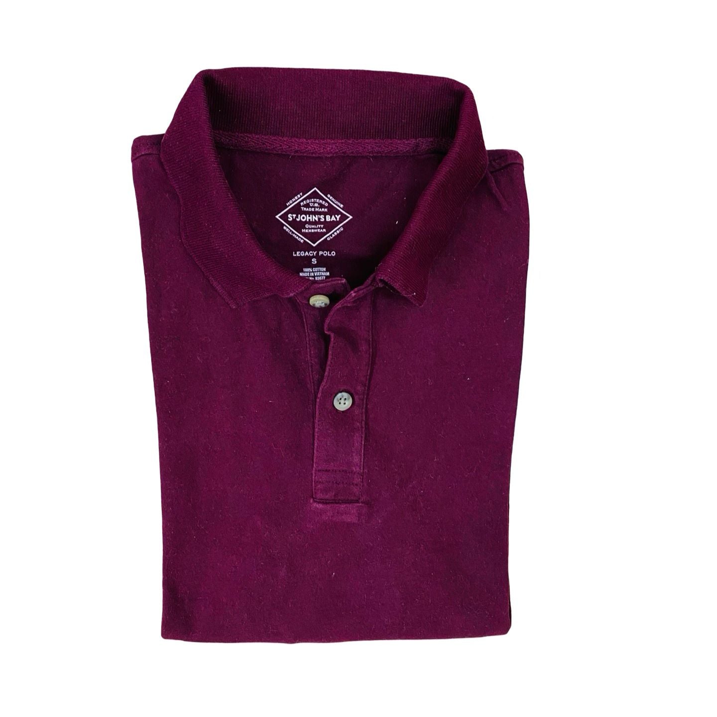 St John’s Bay - Maroon Winter Polo - Small [Chest 19.5”]