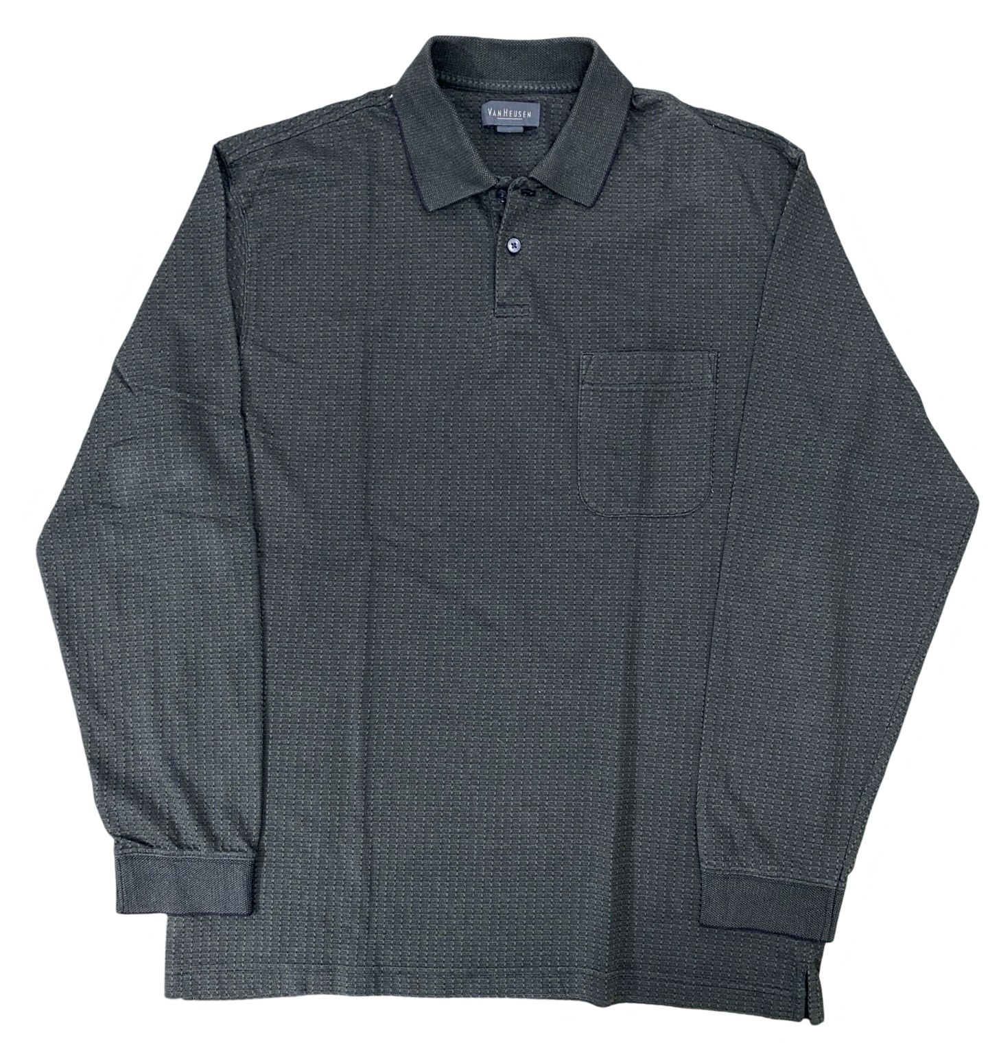 Van Heusen - Charcoal Grey Winter Polo - Medium [Chest 22”]