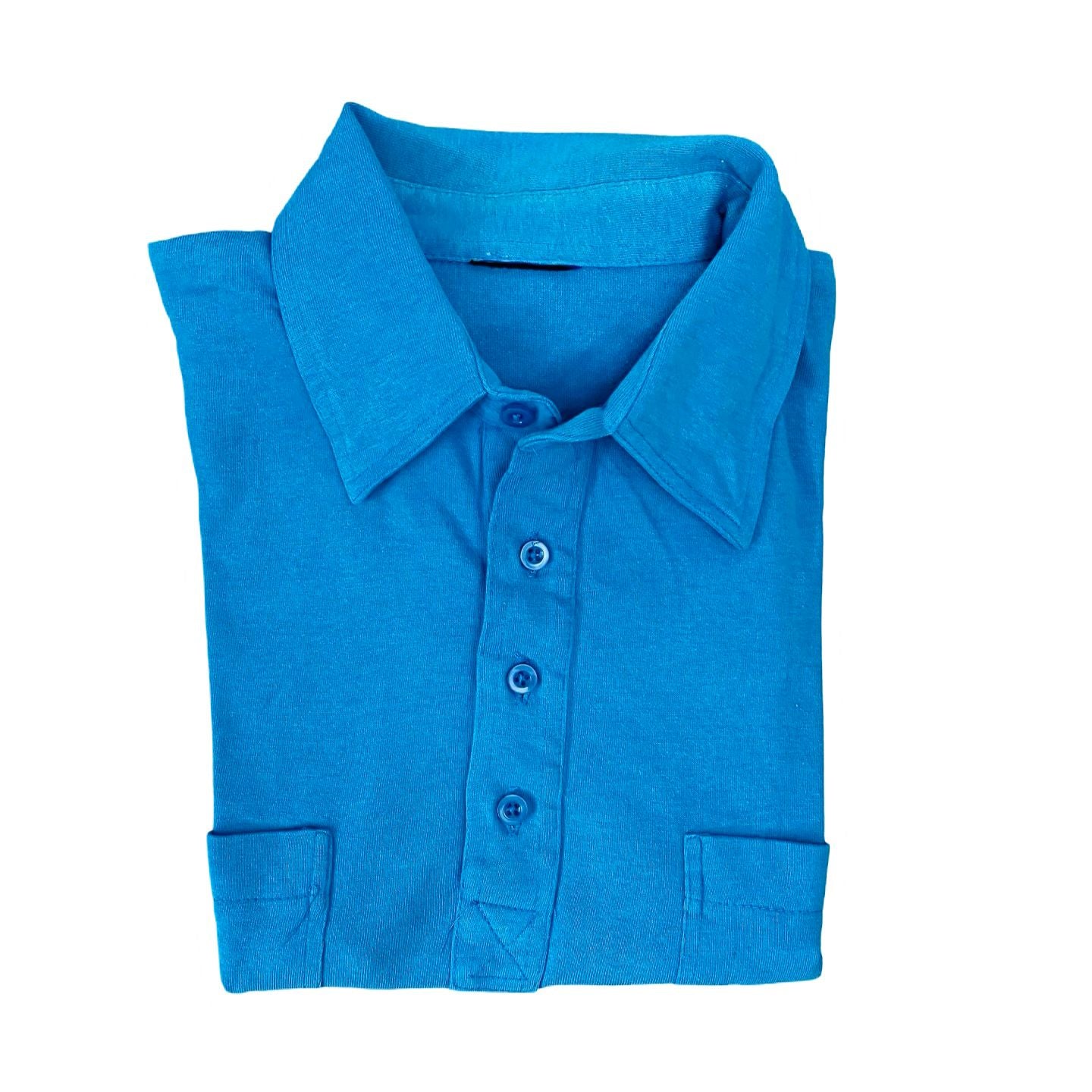 Sky blue Winter Polo Ribbed - Medium [Chest 22.5”]