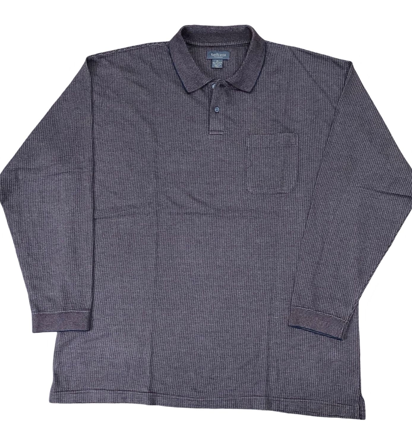 Van Heusen - Brown textured Winter Polo - Large [Chest 24.5”]