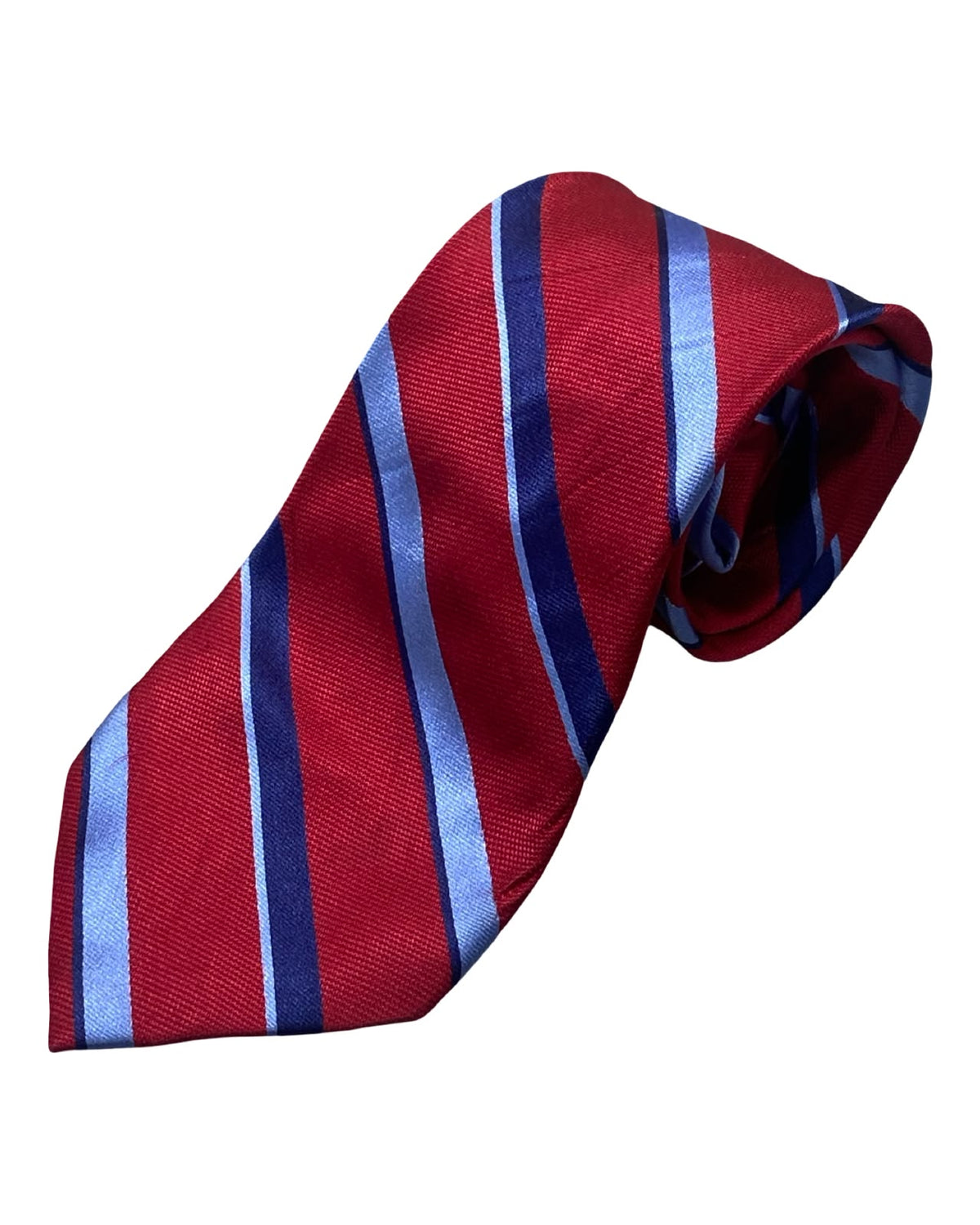 Chaps - Red, Navy & Light Blue Striped Pattern