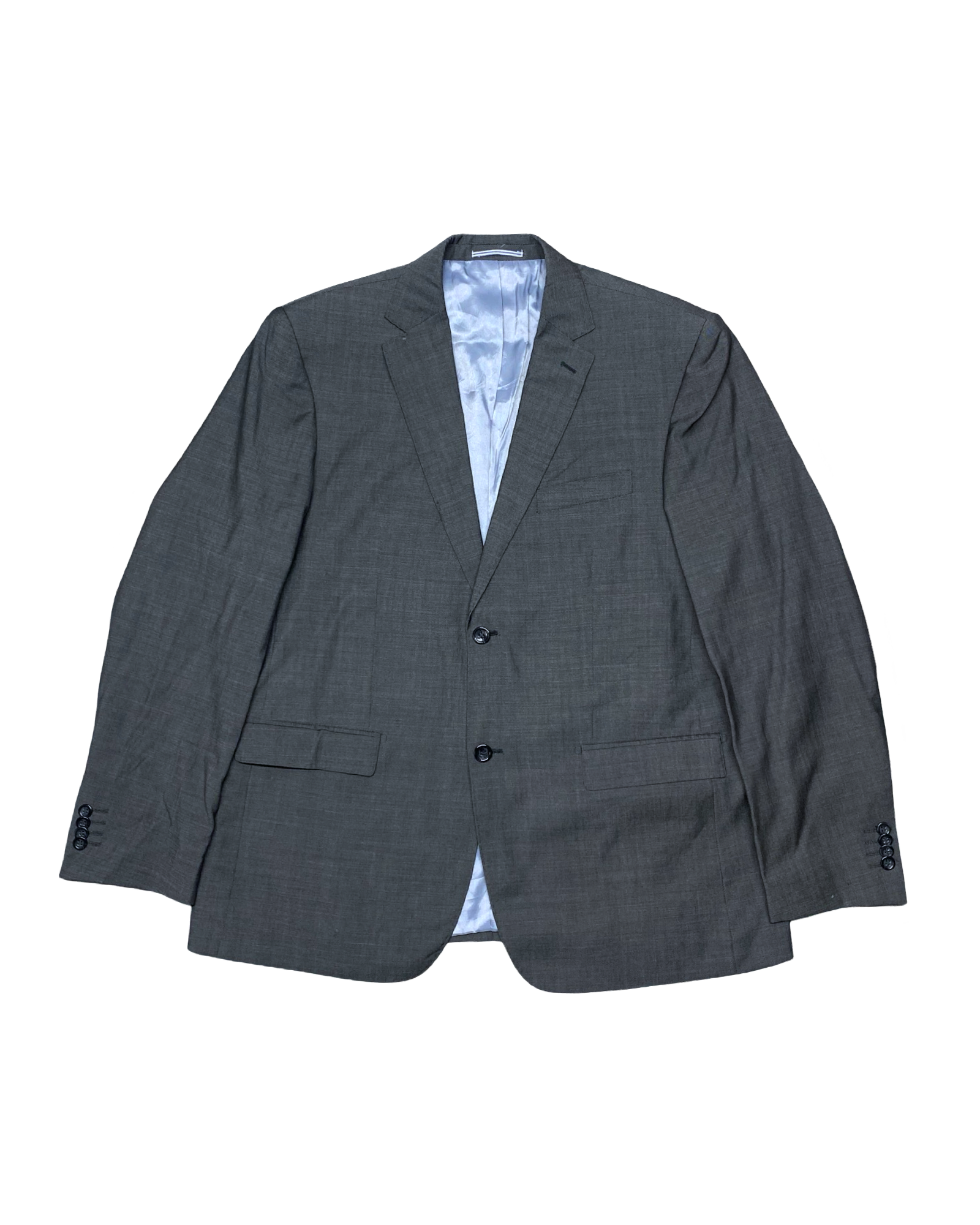 Calabria Grey Two-Button Blazer | Size Large