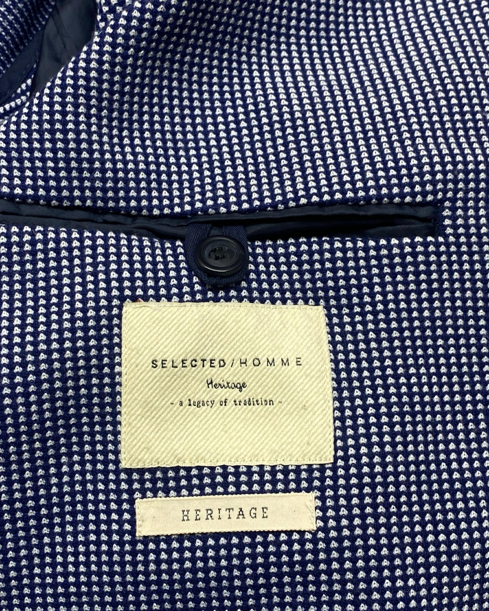 Selected Homme Textured Micro-Dot Blazer | Size 56 Large