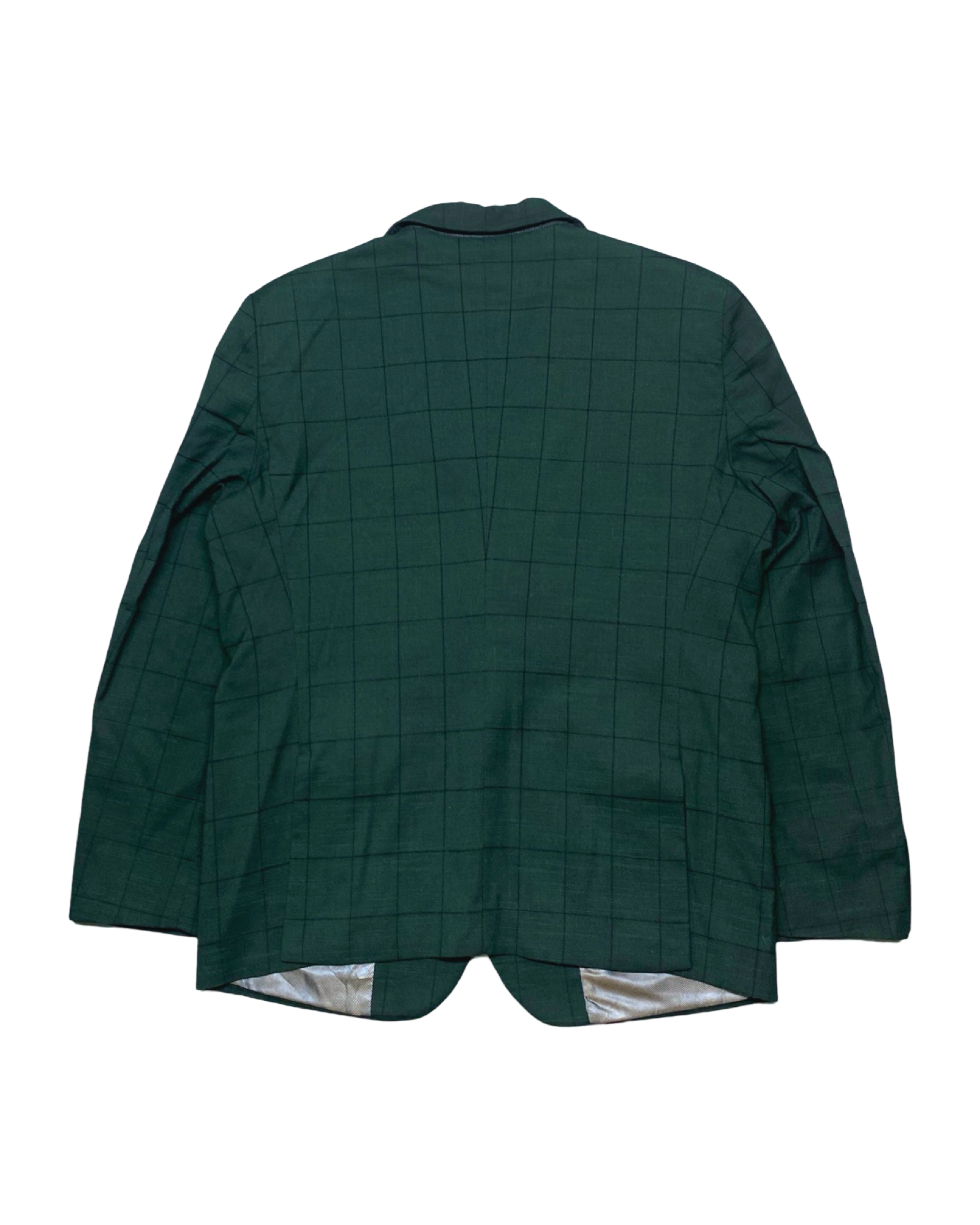 Ewtex Dark Green Windowpane Check Blazer | Size Medium | Chest 23”