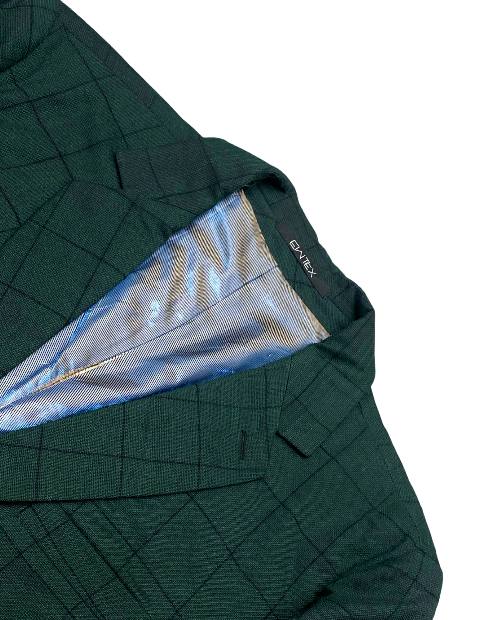 Ewtex Dark Green Windowpane Check Blazer | Size Medium | Chest 23”