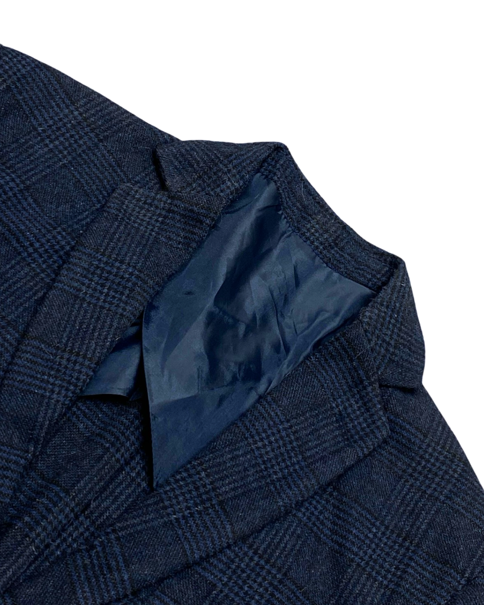 C&S Cotton & Silk Navy Plaid Blazer | Size 46