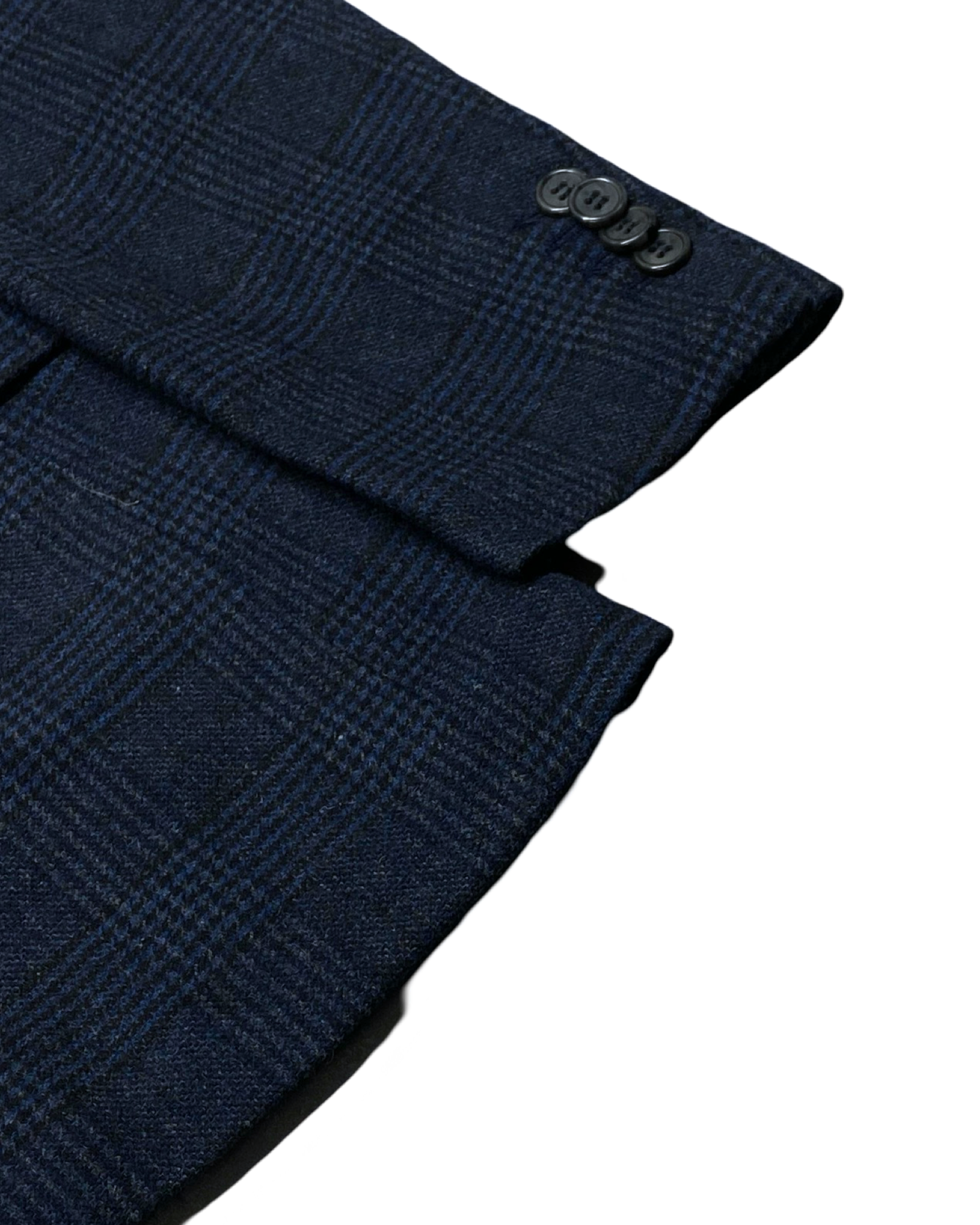 C&S Cotton & Silk Navy Plaid Blazer | Size 46