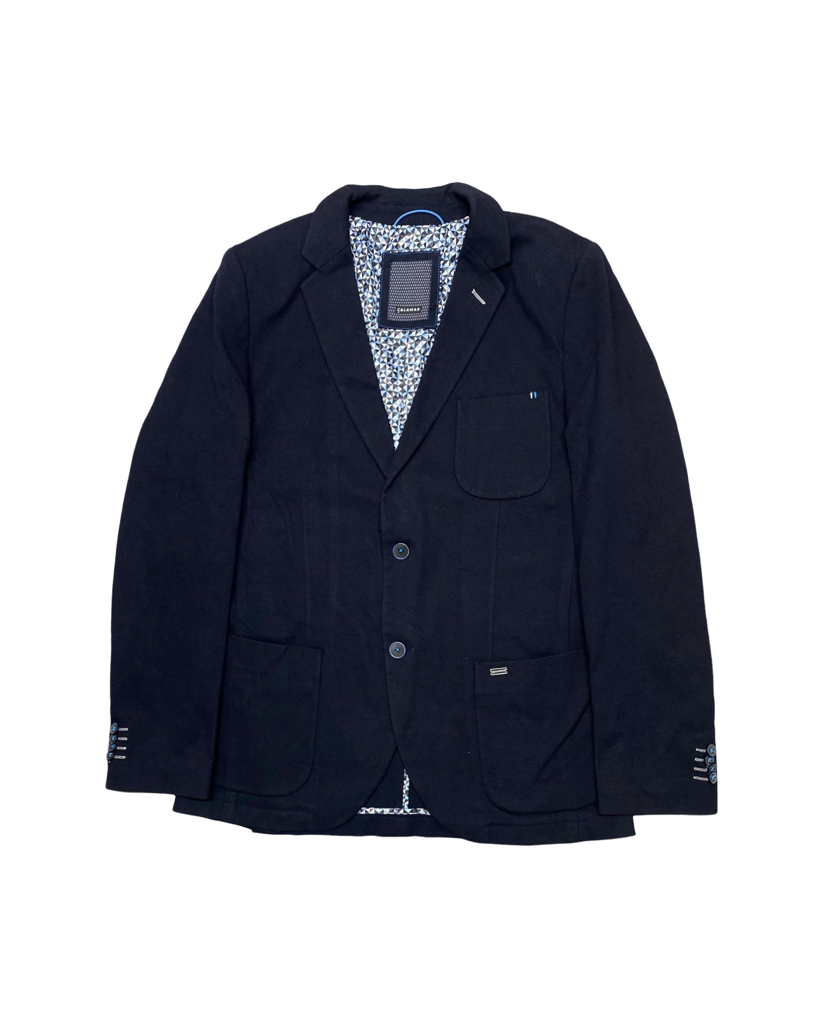 Calamar Navy Blue Casual Blazer | Medium | Chest: 21.5”