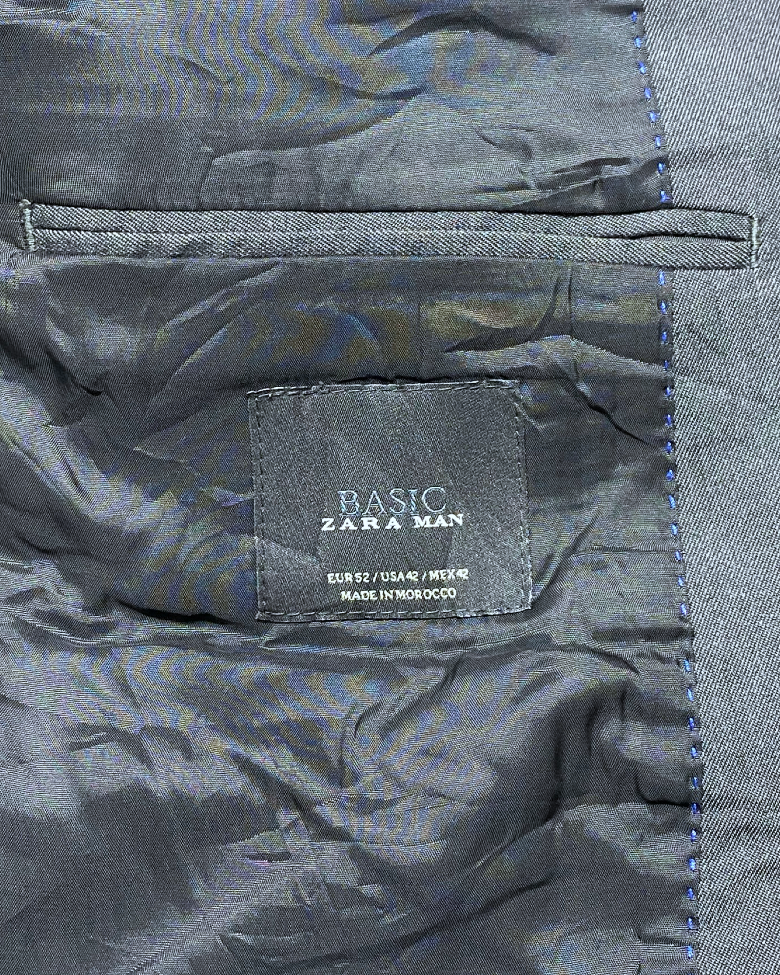 Zara Man Dark Grey Blazer | 52 (EU) | Chest: 22”