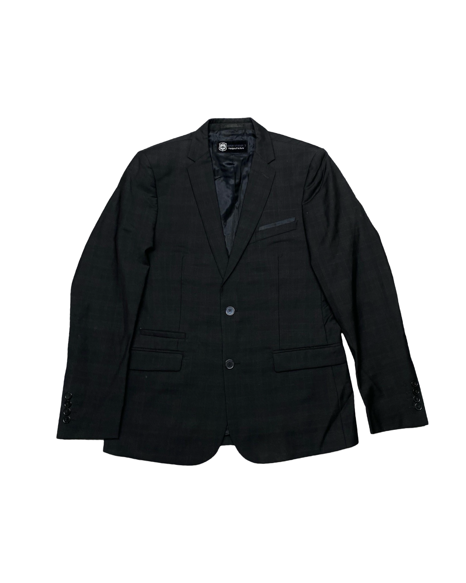 Gianni Ferrucci Black Wool Blazer | Size Small | Chest 20”