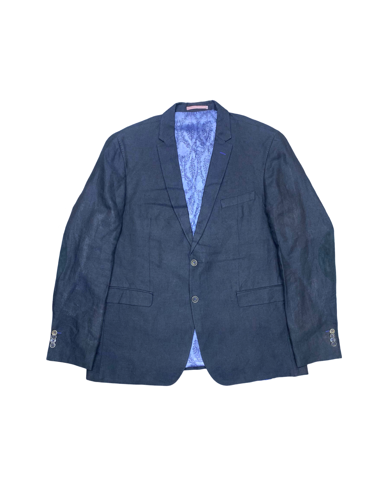 Angelico Navy Linen Blazer | Size Large | Chest 24”