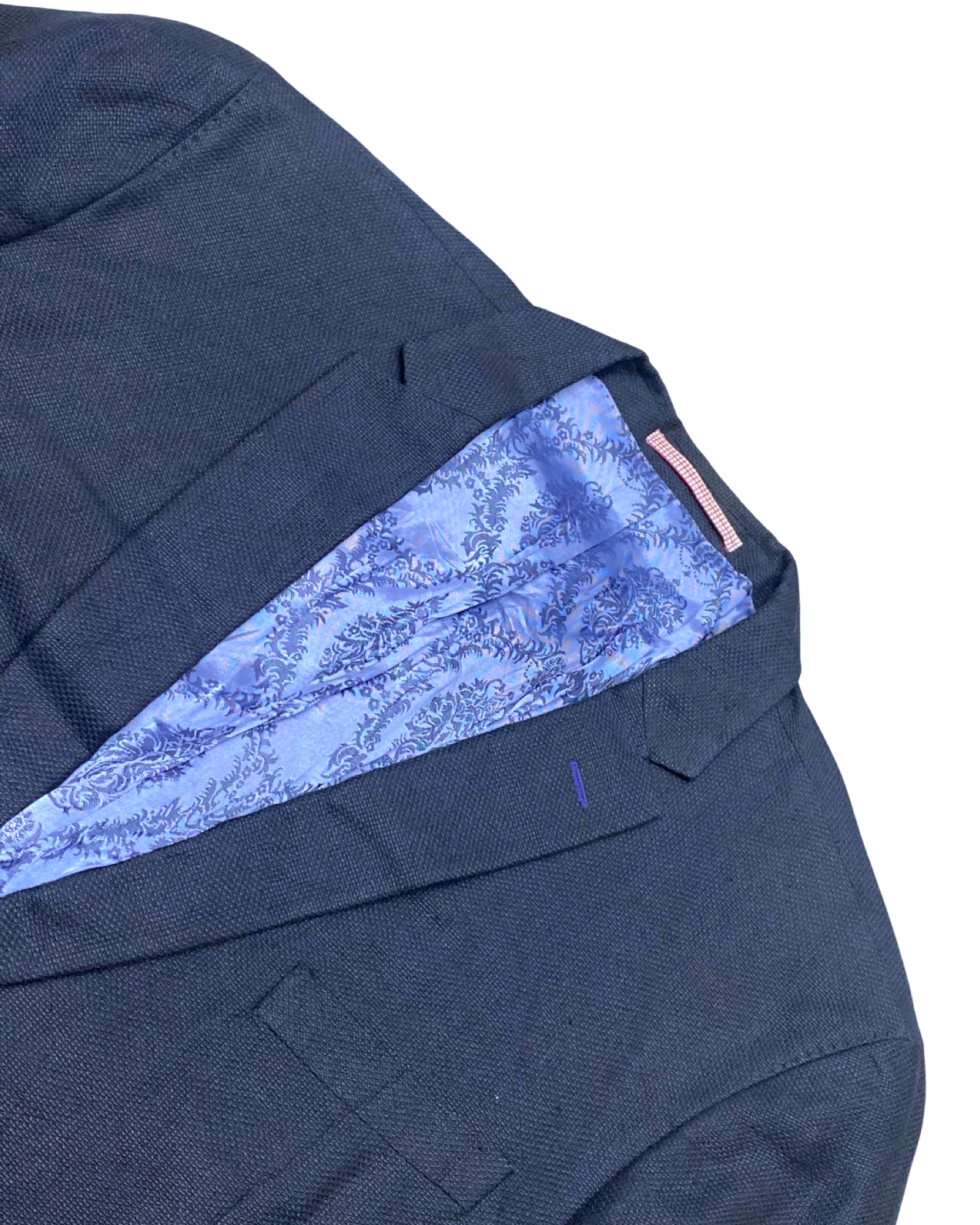 Angelico Navy Linen Blazer | Size Large | Chest 24”