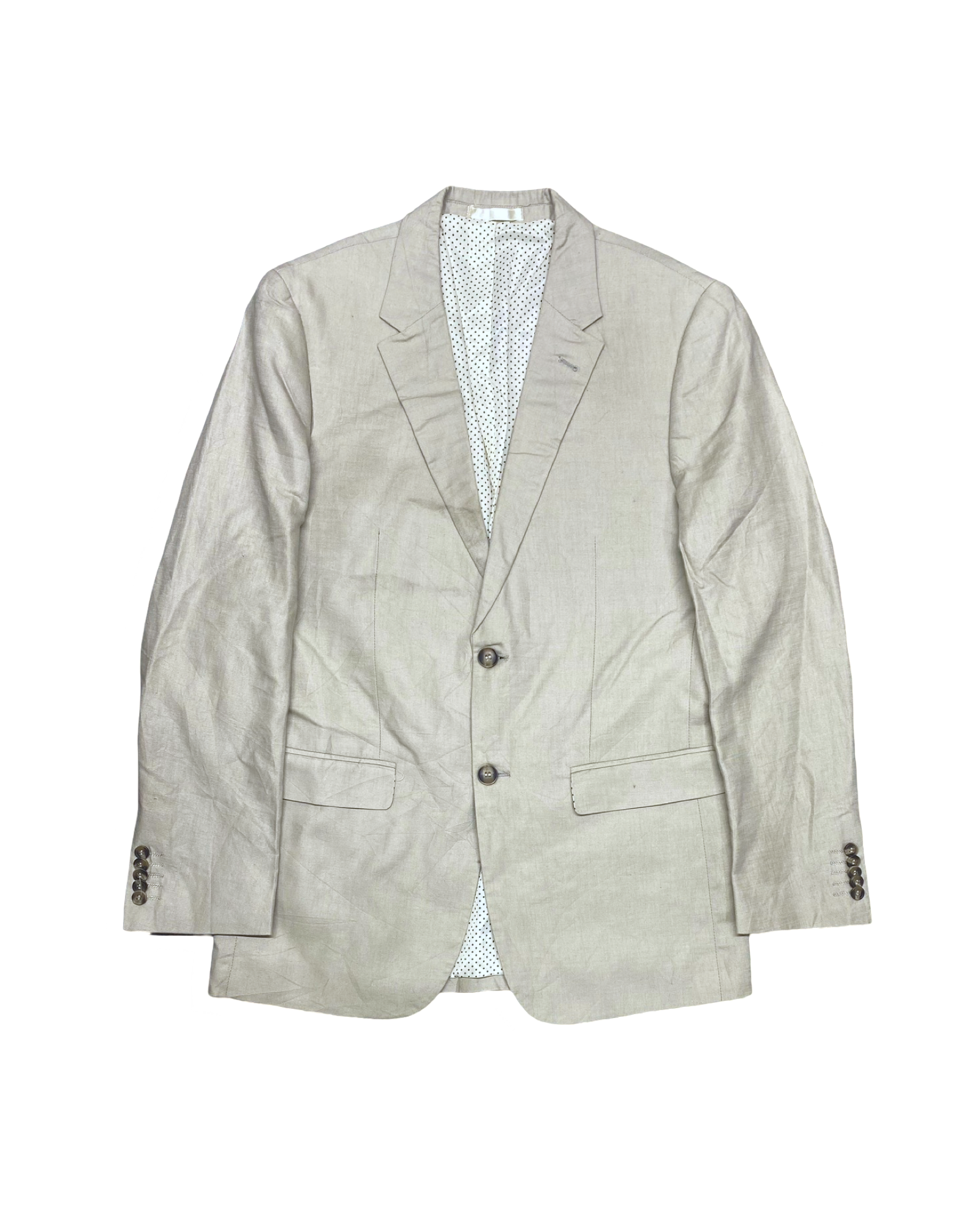 Butler and Webb Beige Linen Blazer | Medium (EU 48) | Chest 21”