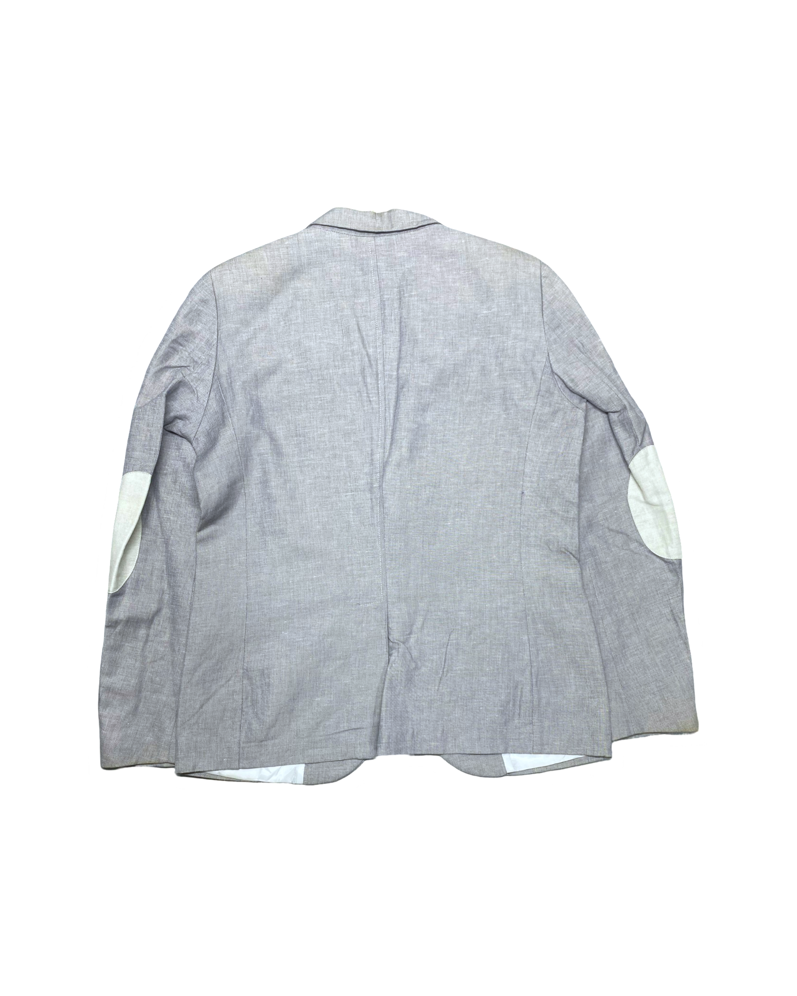 Sonny Bono Light Gray Cotton-Linen Blazer | Size 52 (Medium) | Chest 22”