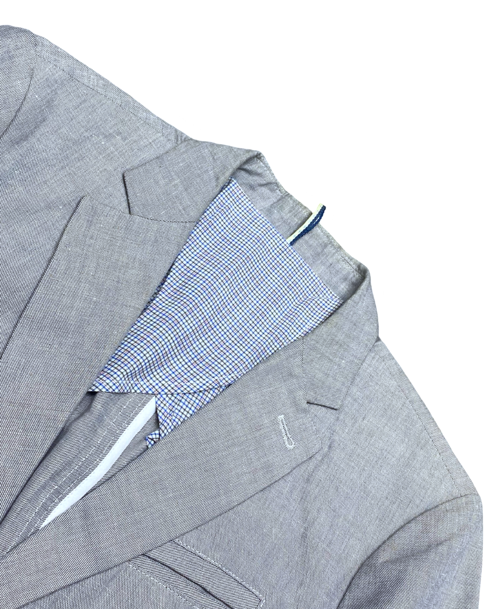 Sonny Bono Light Gray Cotton-Linen Blazer | Size 52 (Medium) | Chest 22”