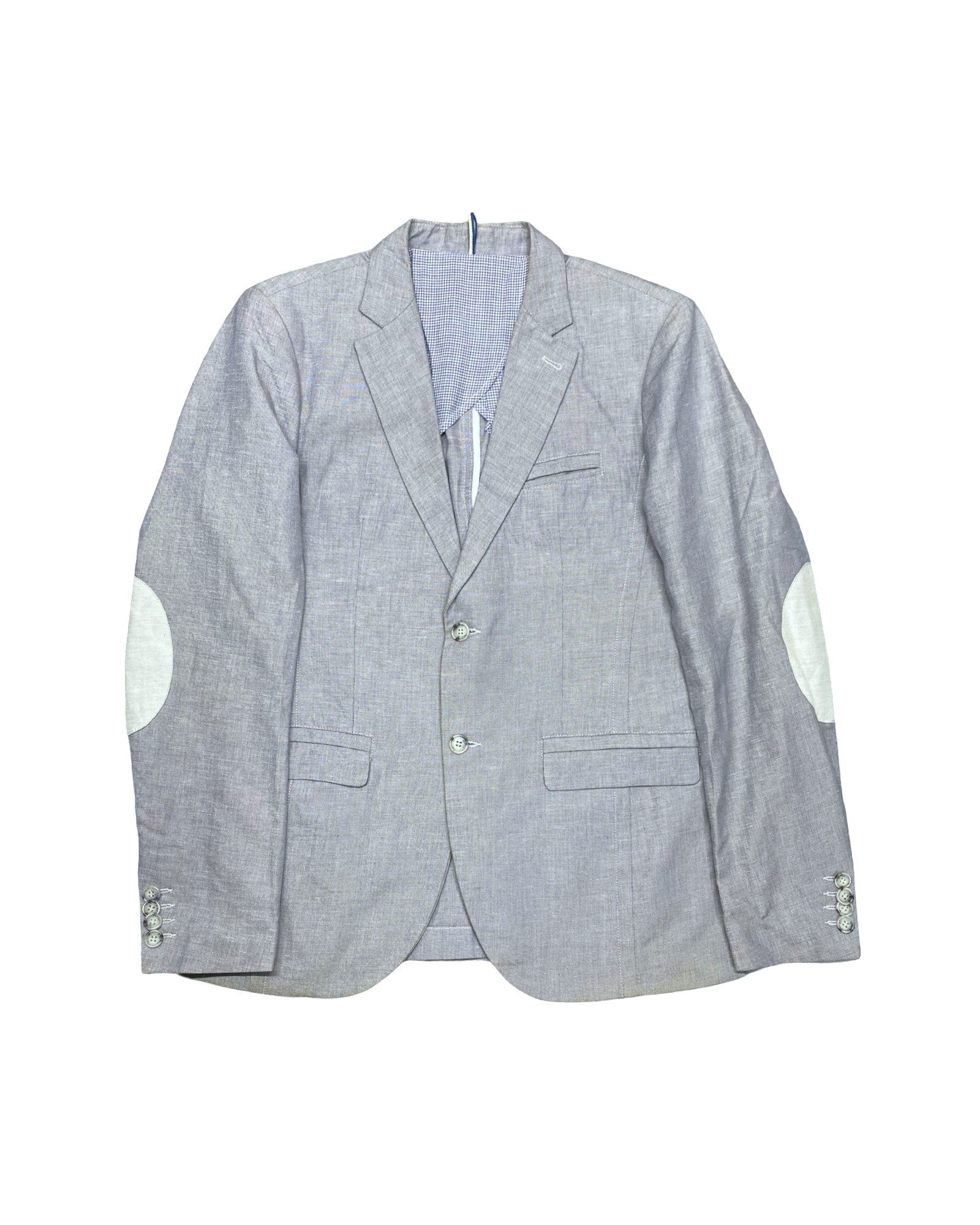 Sonny Bono Light Gray Cotton-Linen Blazer | Size 52 (Medium) | Chest 22”