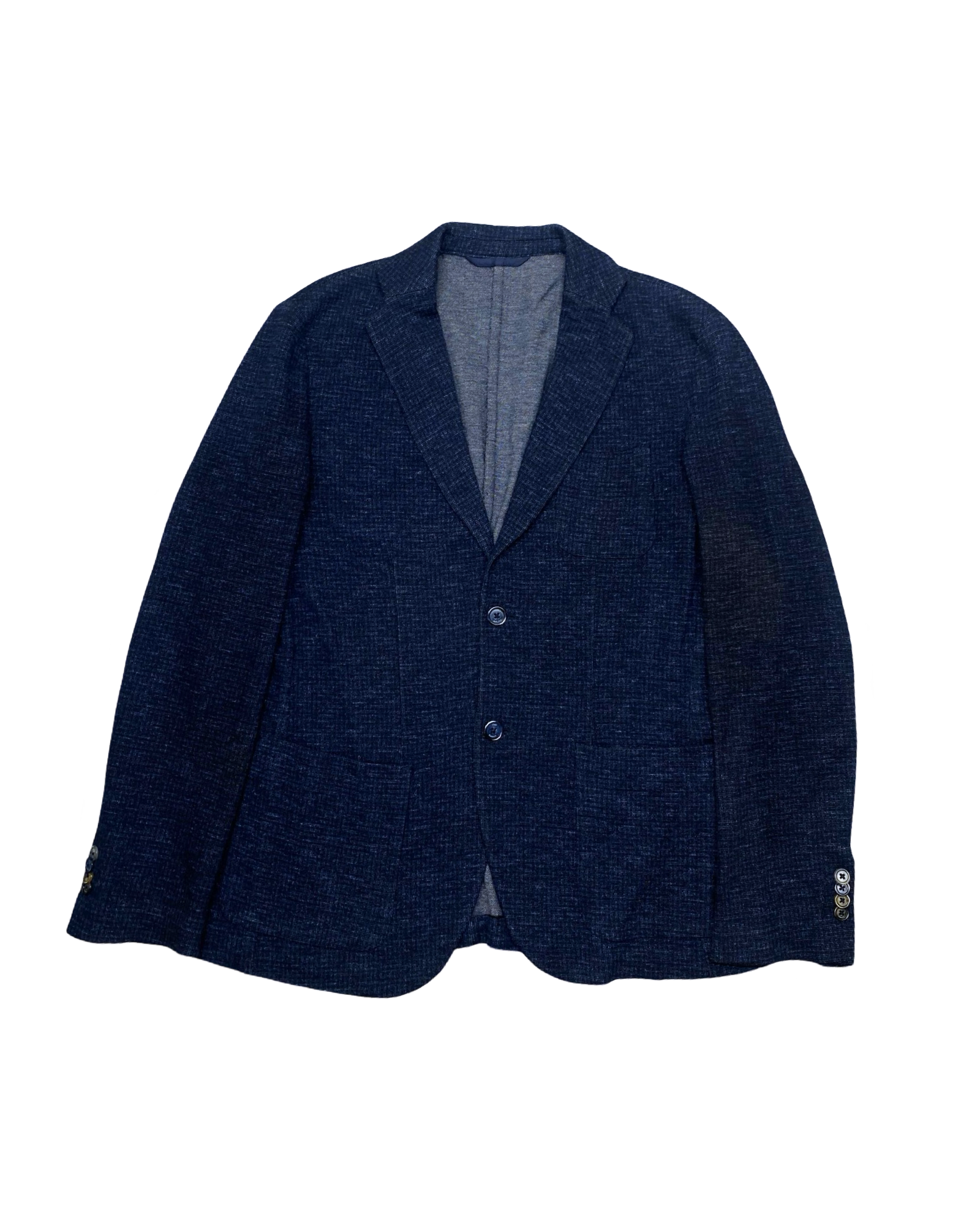 John Barritt Navy Blue Unstructured Blazer | Size Medium