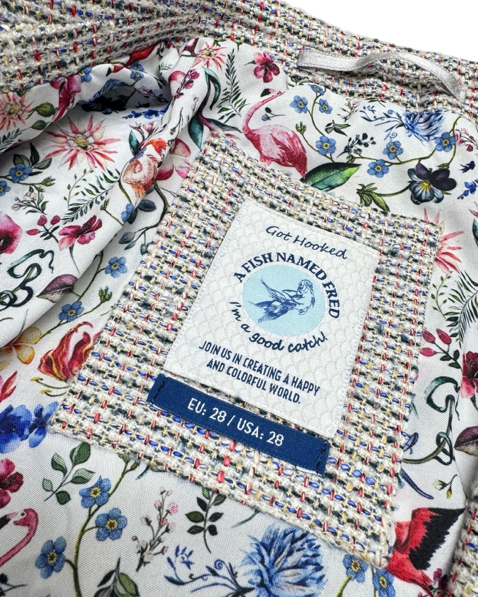A Fish Named Fred Multi-Colored Knitted Blazer | Size Large