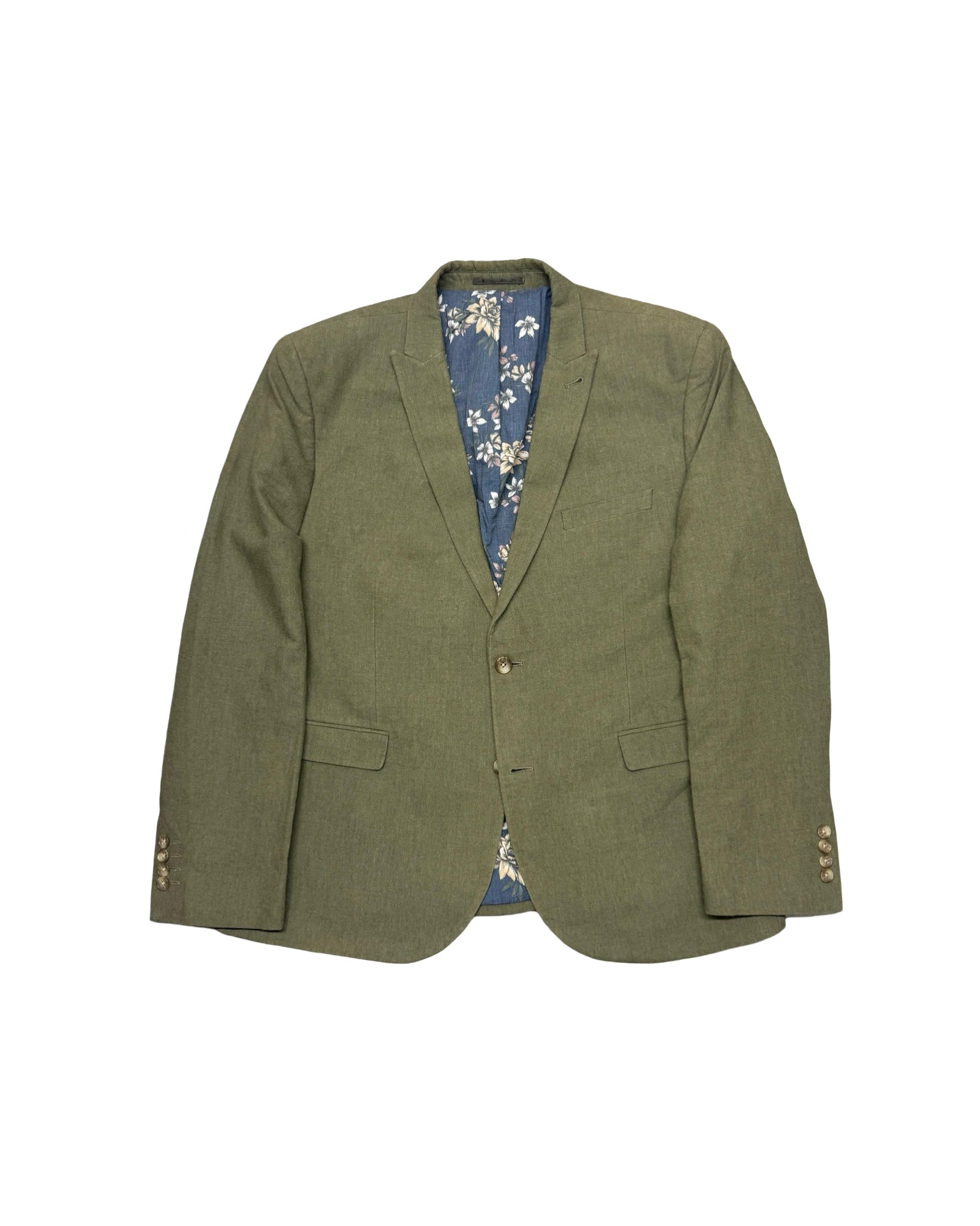 Next Green Textured Blazer | Size 46R (Medium/Large)