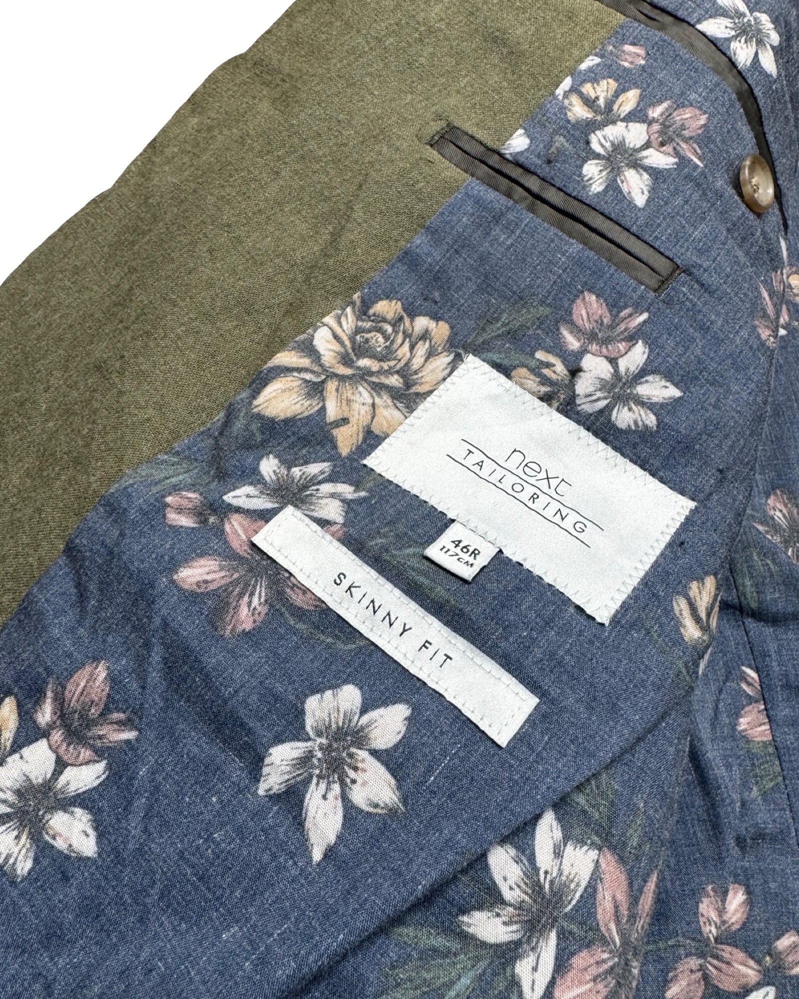 Next Green Textured Blazer | Size 46R (Medium/Large)