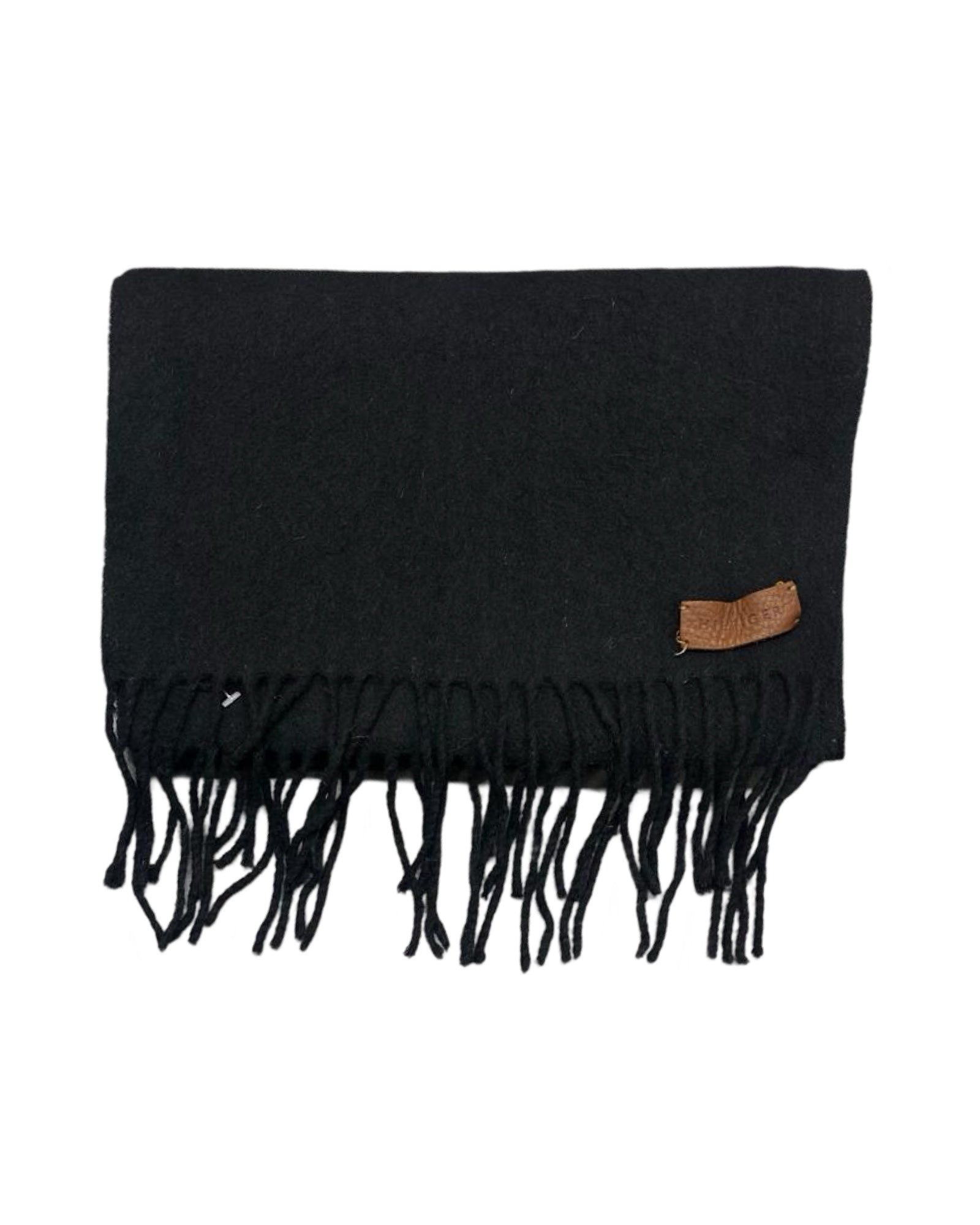 Tommy Hilfiger Black Knit Scarf (0107) – Wool Blend
