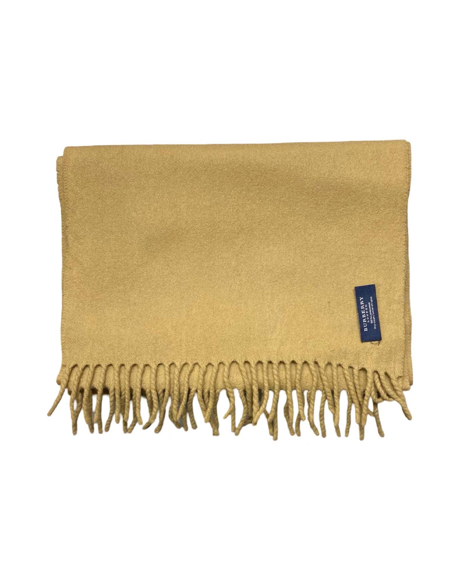 Burberry Camel Beige Wool Scarf (0131) – 100% Wool