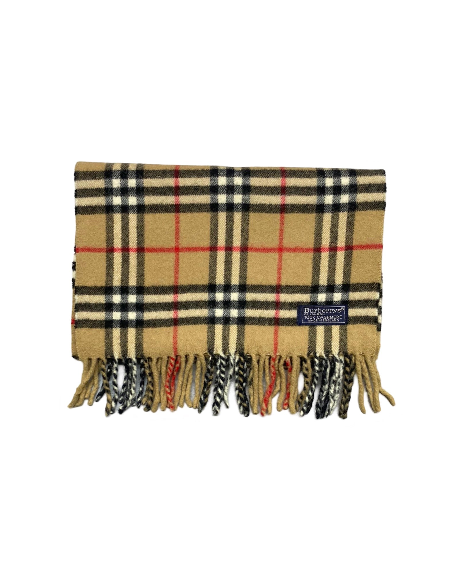Burberry Vintage Camel Check Cashmere Scarf (0072)