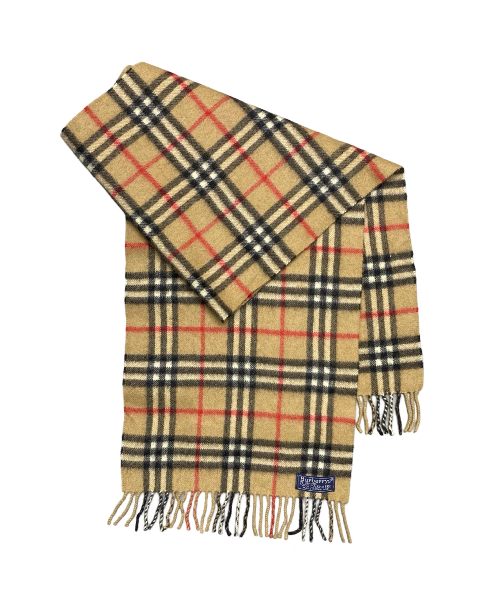 Burberry Camel Nova Check 100% Cashmere Scarf (0087)