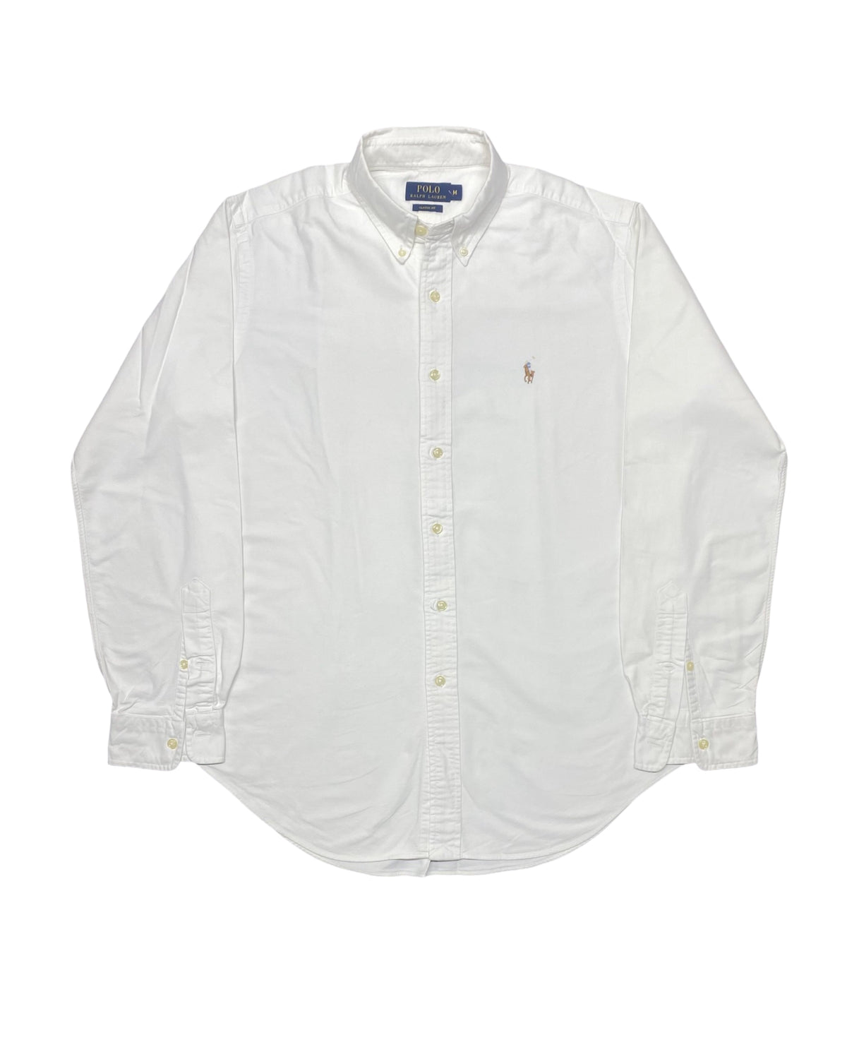 Polo Ralph Lauren White Long-Sleeve Oxford Shirt | Chest 23” | Medium