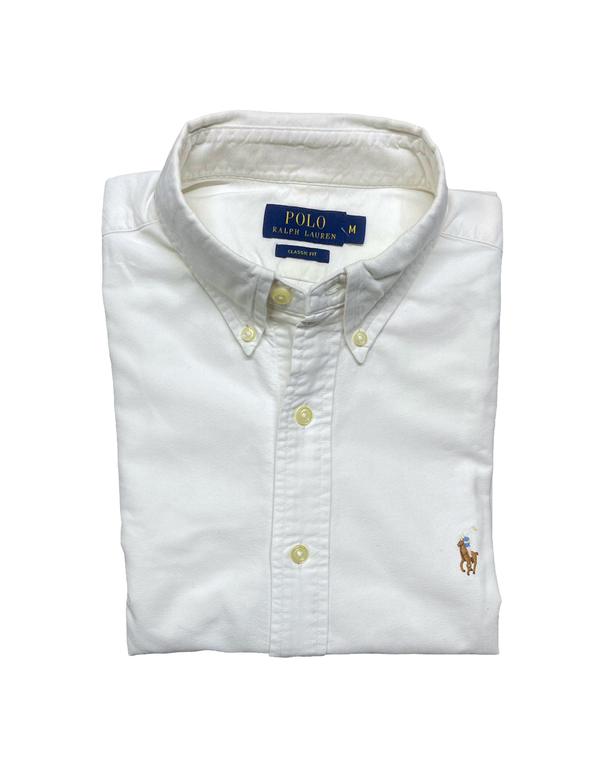 Polo Ralph Lauren White Long-Sleeve Oxford Shirt | Chest 23” | Medium
