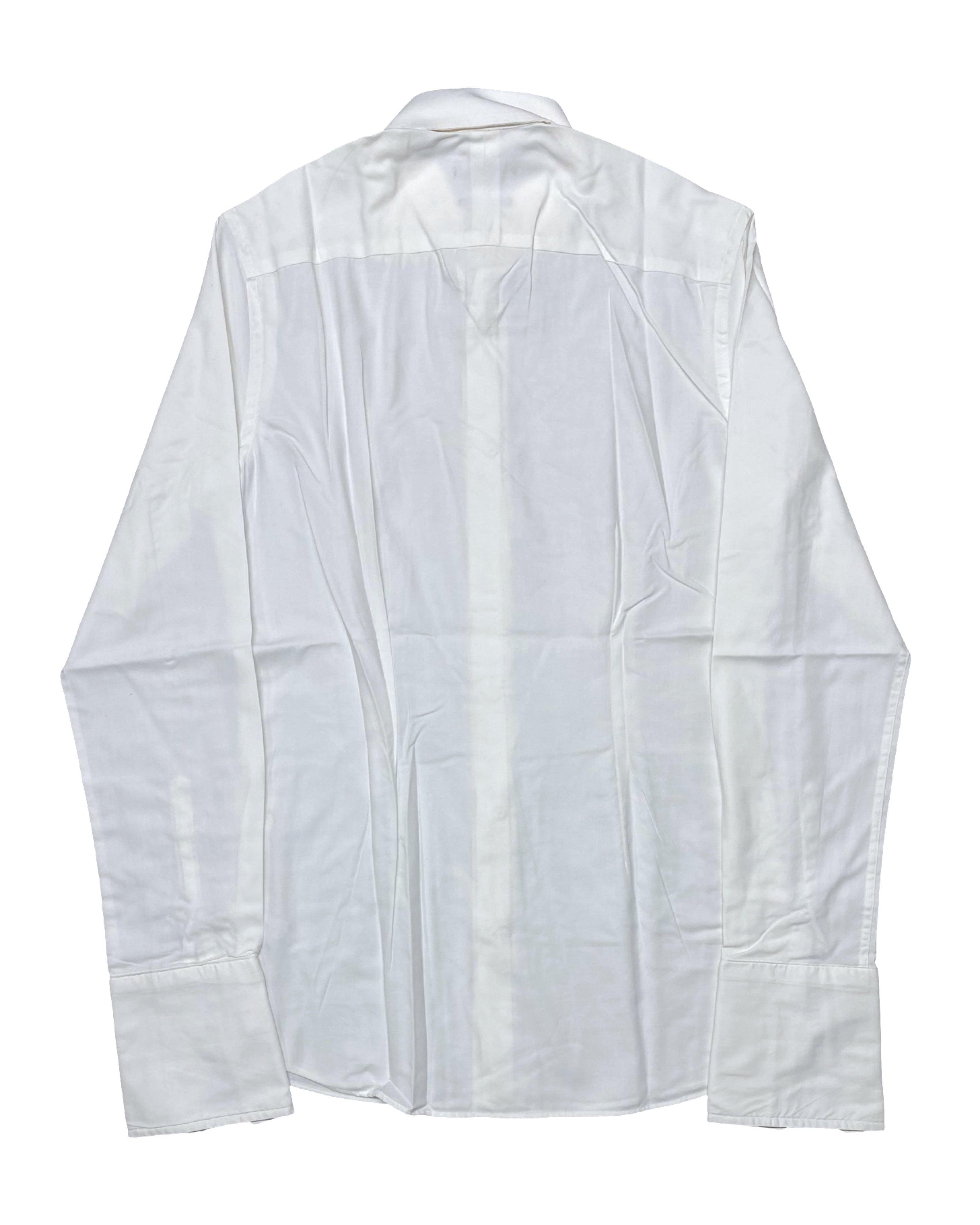 NEXT Signature White Slim Fit Long-Sleeve Shirt | Chest 18.5” | Small