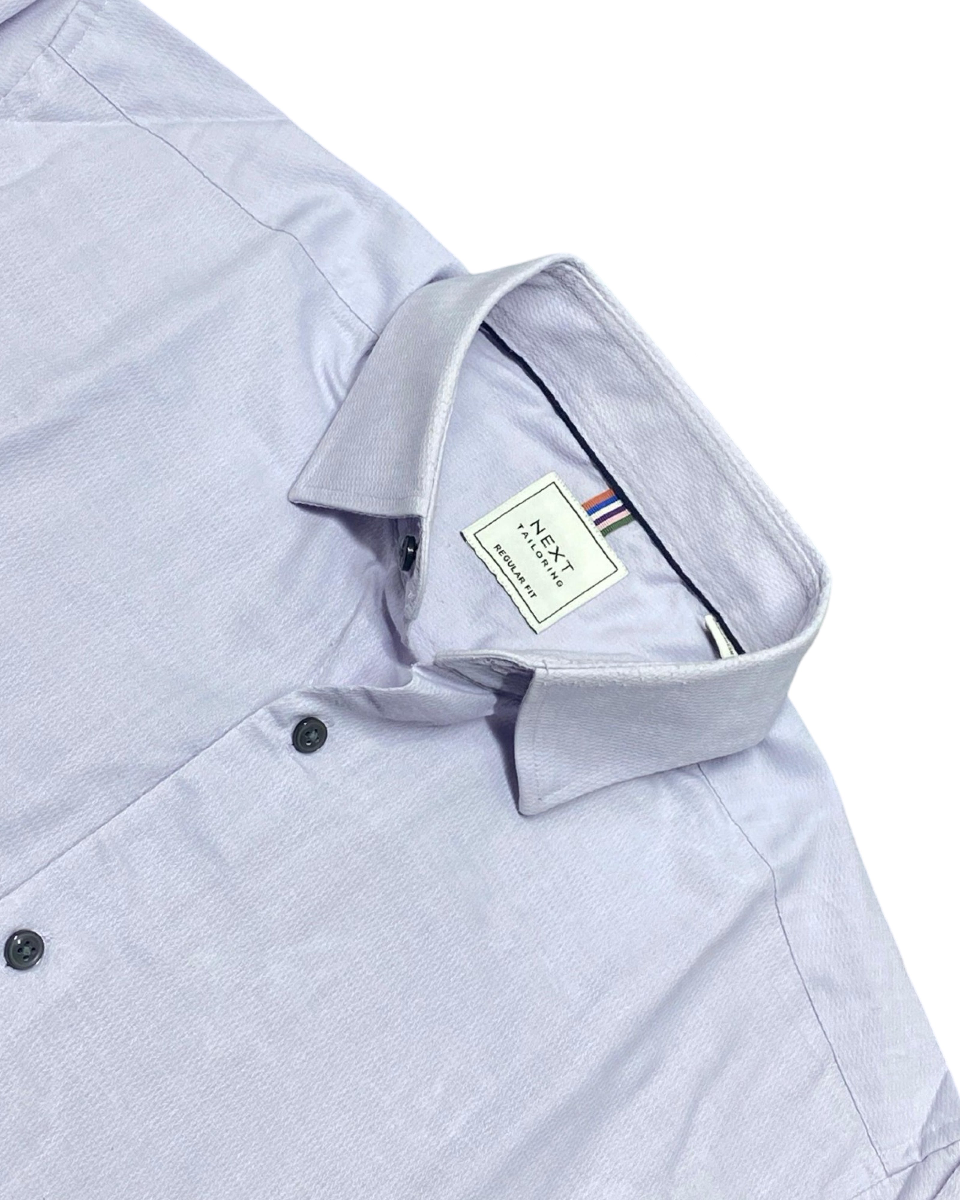 NEXT Tailoring Lilac Textured Long-Sleeve Shirt | Chest 22” | Medium