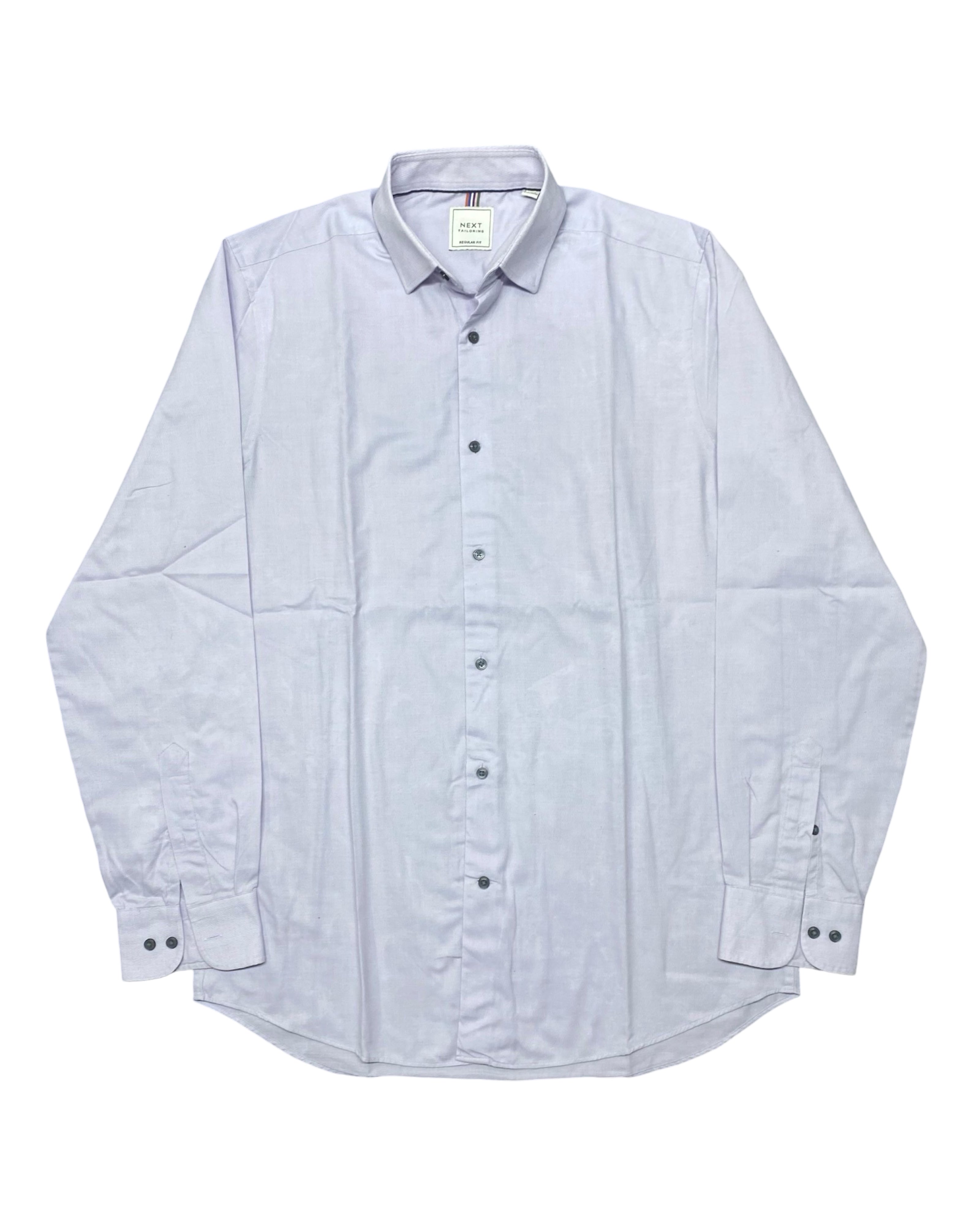 NEXT Tailoring Lilac Textured Long-Sleeve Shirt | Chest 22” | Medium