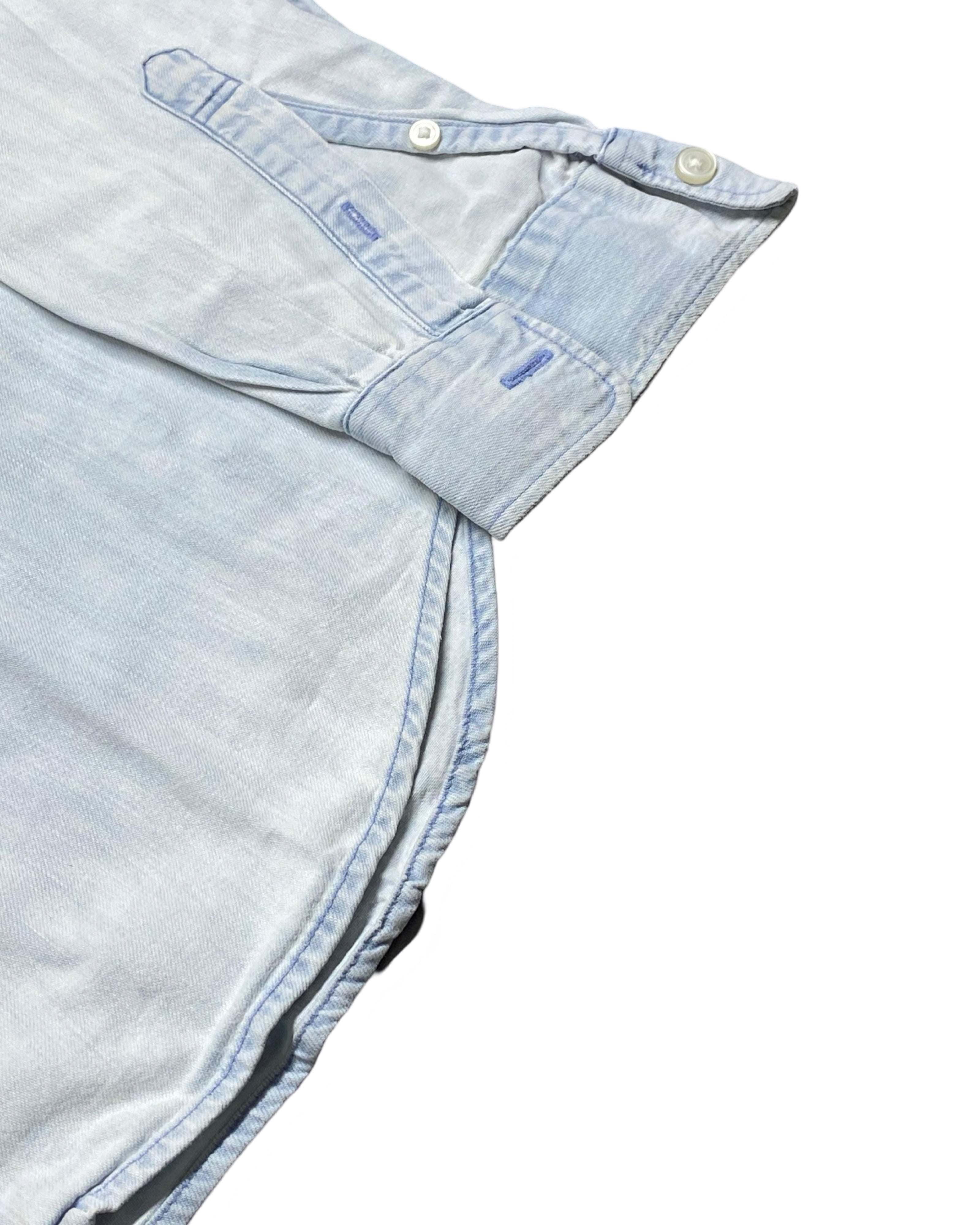 Uniqlo Light Wash Denim Shirt | Chest 18.5” | Small