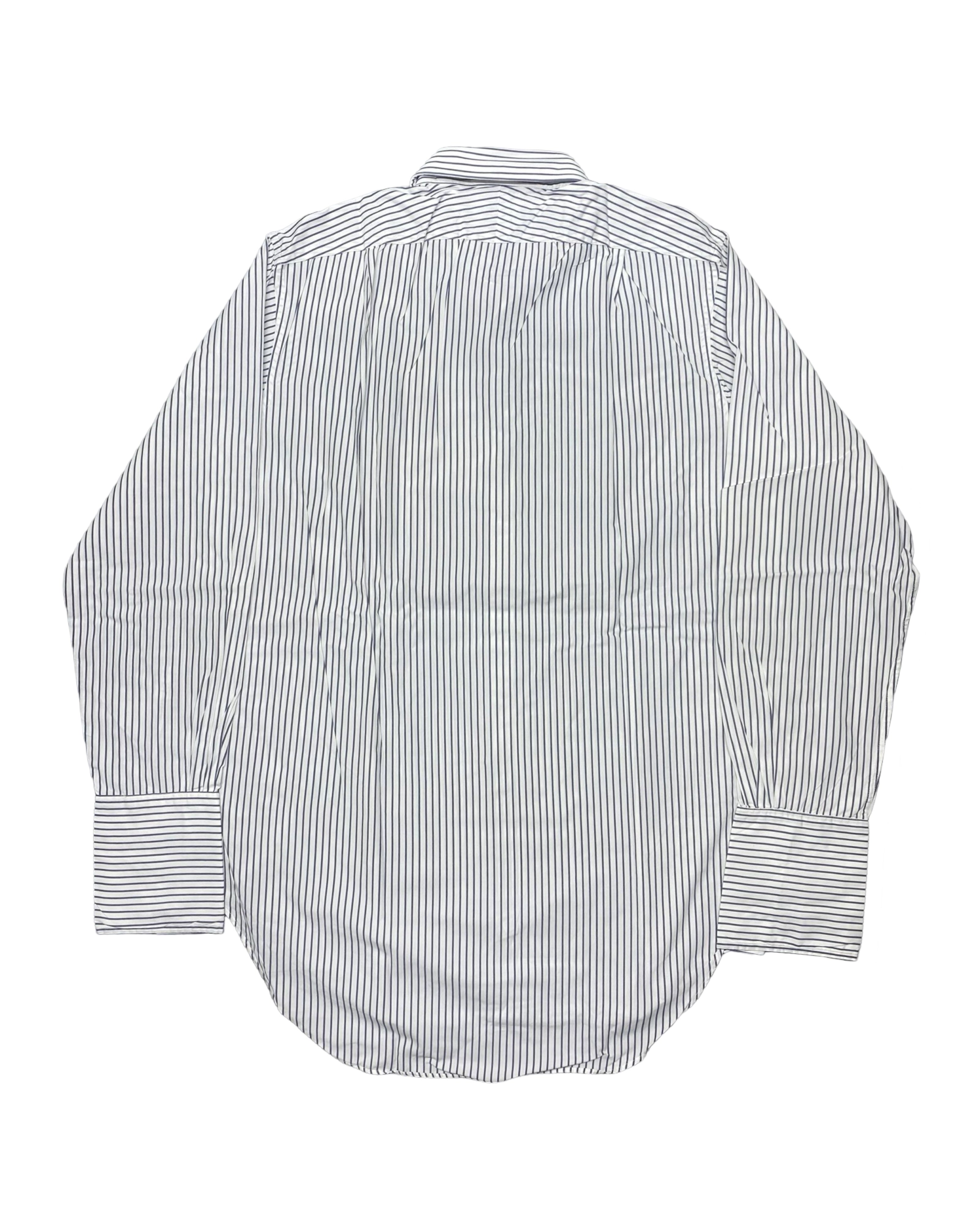 T.M. Lewin Navy Stripe Regular Fit Shirt | Chest 24.5” | Large