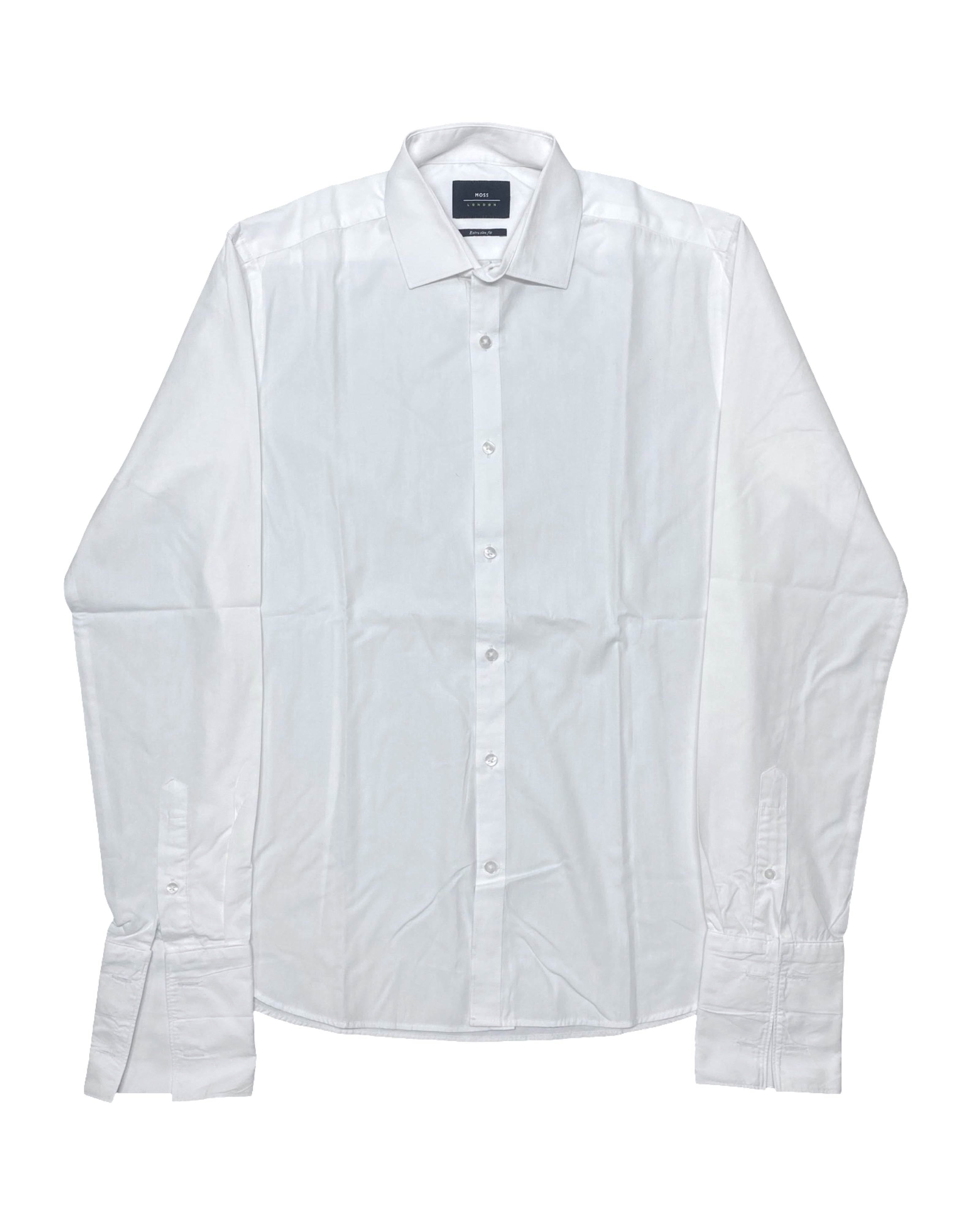 Moss London White Extra Slim Fit Shirt | Chest 20.5” | Medium